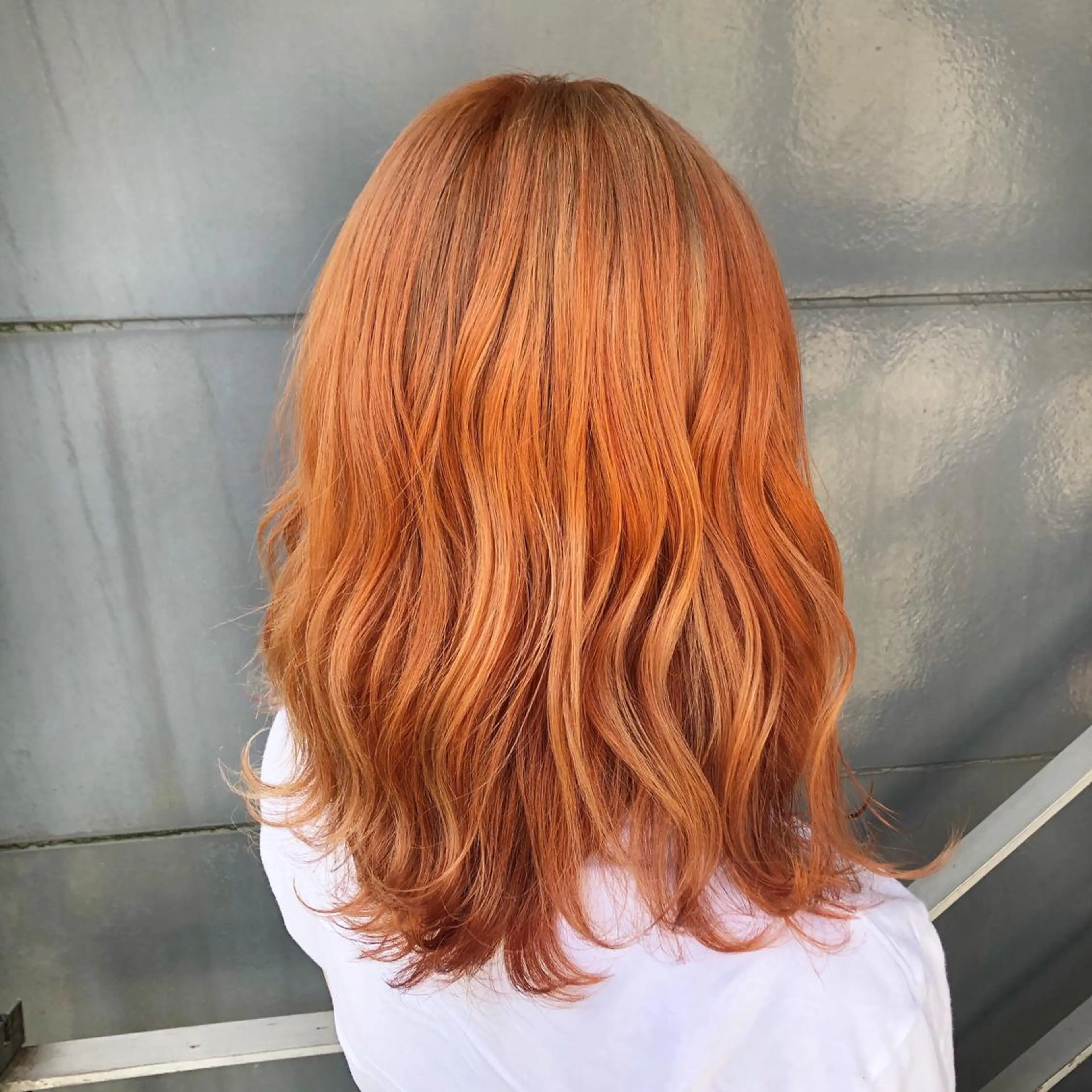 ミディアム カラー オレンジ 女性リピ90%🍨 🩷佐藤みずきのヘアスタイル