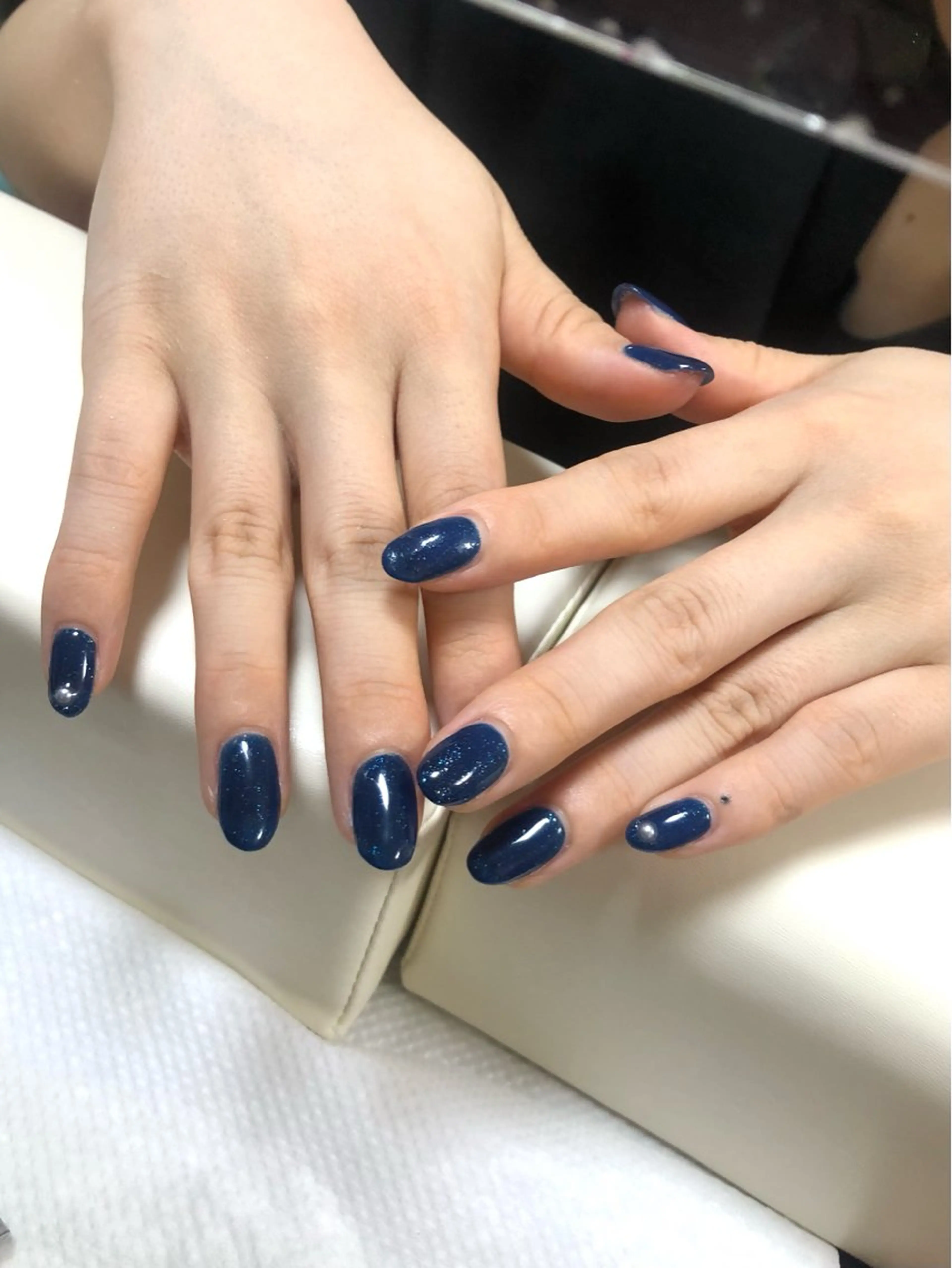 ネイル ネイビー ワンカラーネイル ハンドネイル salon *meehoのネイルデザイン