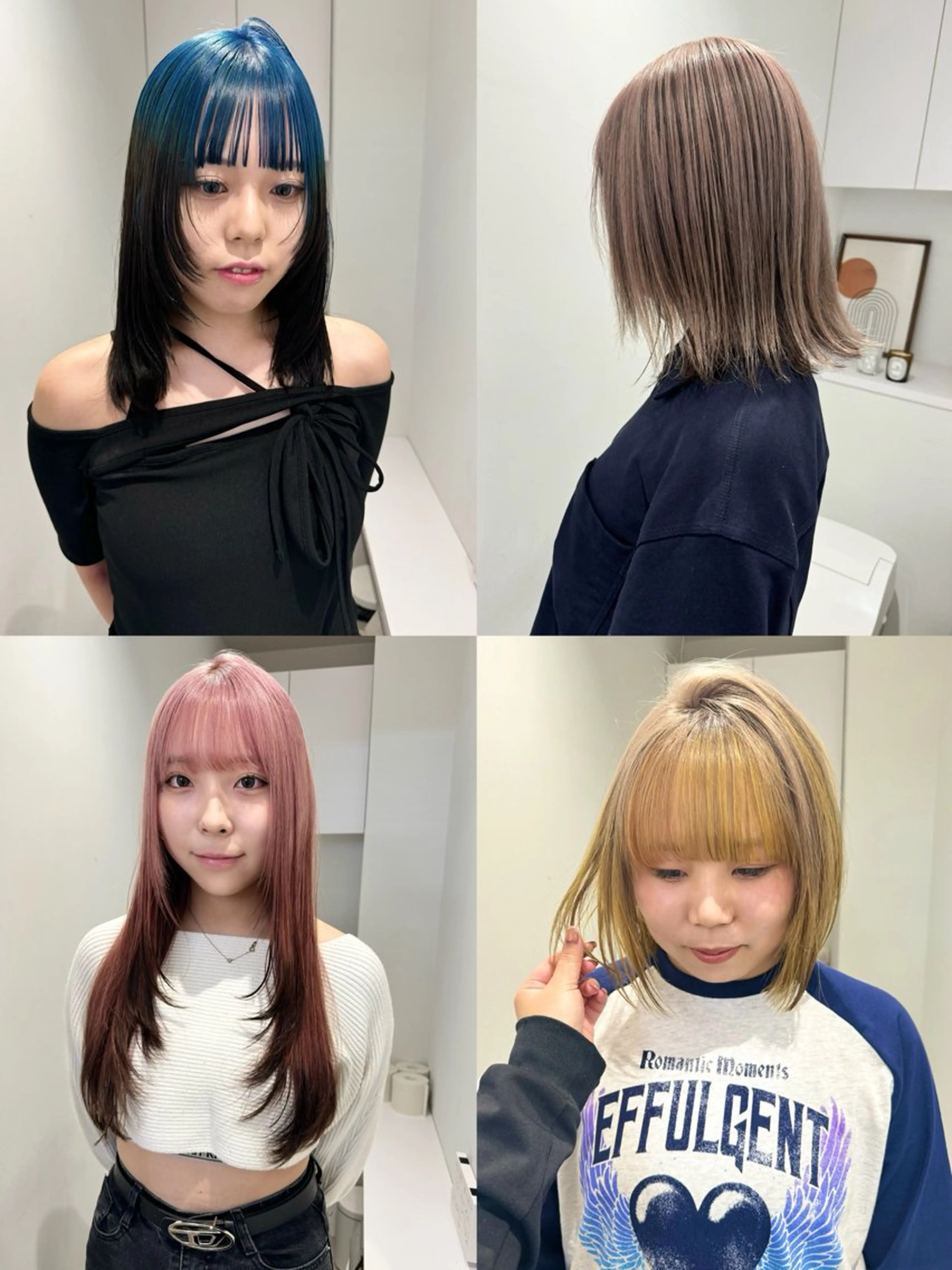 ミディアム カラー ブリーチ ケアブリーチ デザインカラー ダブルカラー ヘアカラー ✨ブリーチ/顔周り レイヤー¦YUKA✨のヘアスタイル