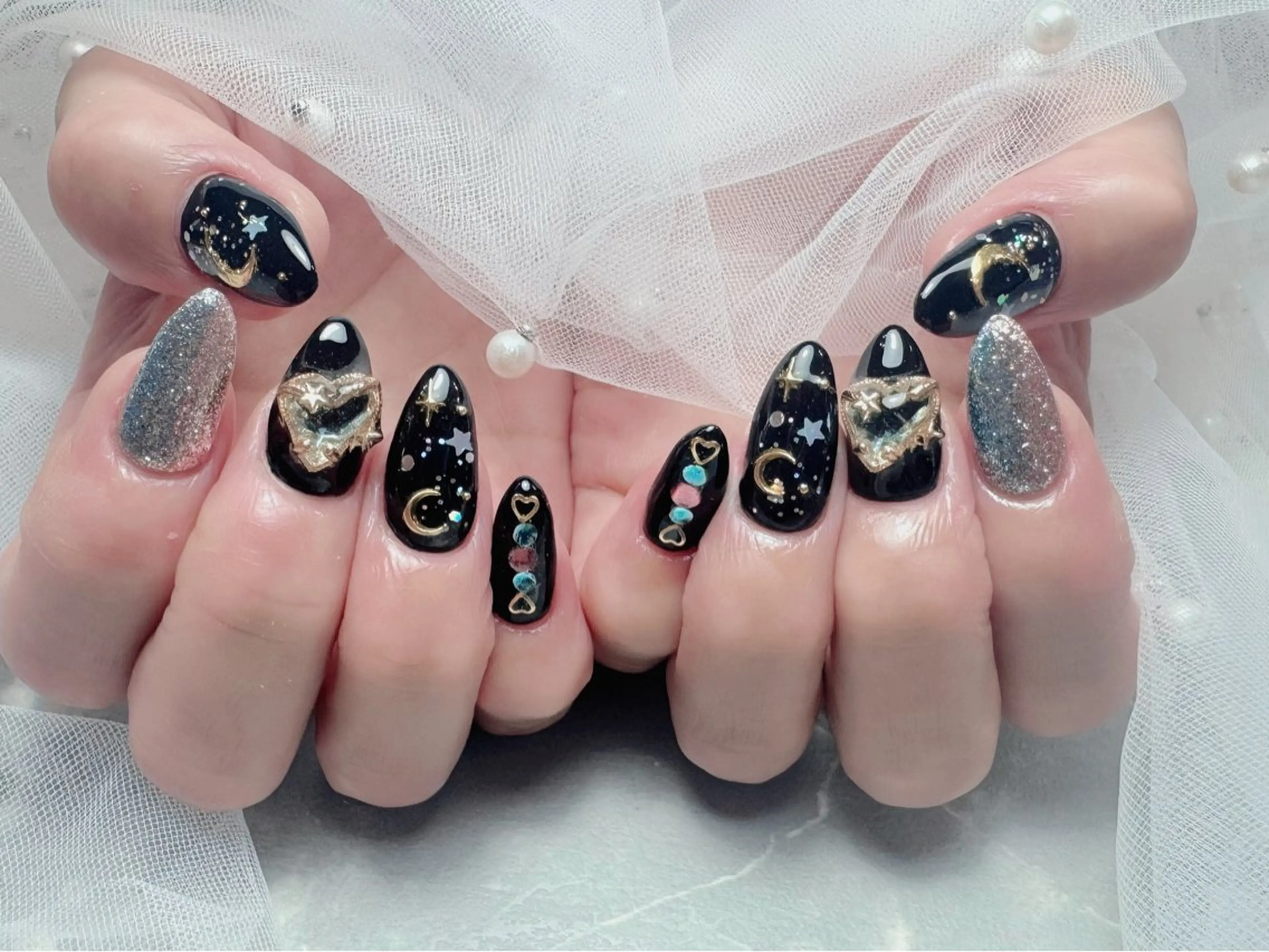 ネイル ハンドネイル マジック ミラーのネイルデザイン