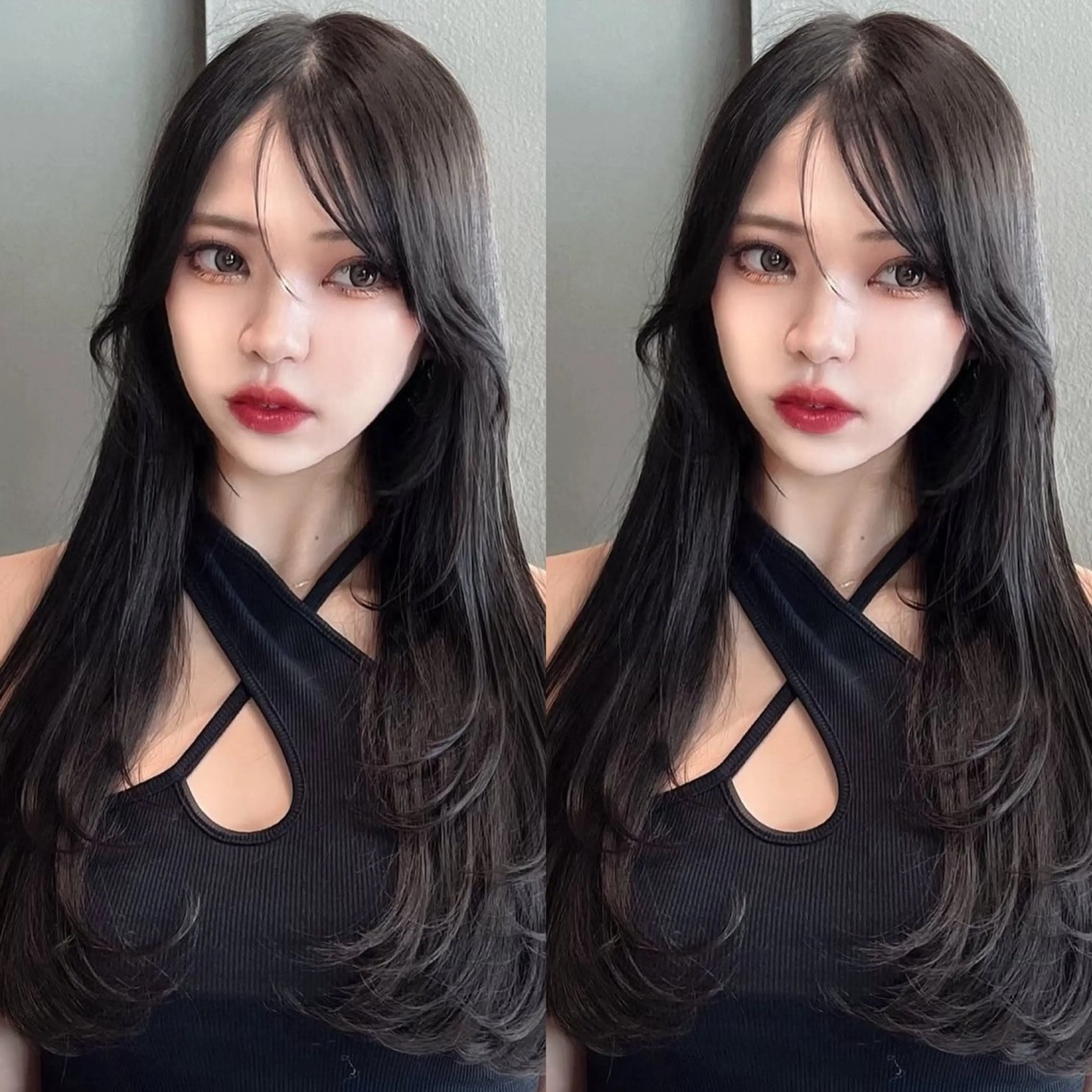 ロング カラー トリートメント レイヤー/髪質改善 /透け感カラー/艶髪のヘアスタイル