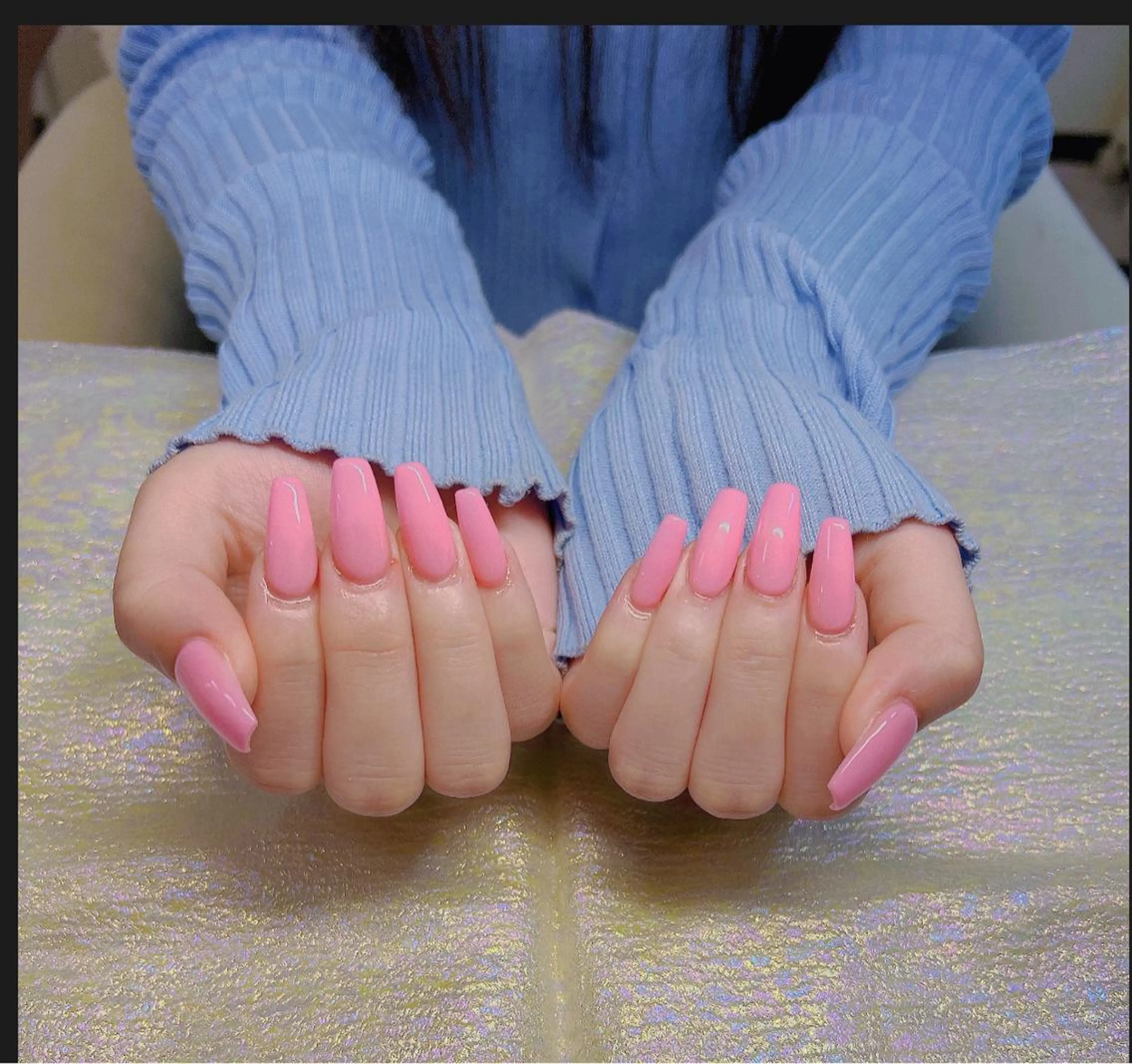 🌸jr.コースチップ長さだしワンカラー/ラメグラ★ジェルオフ+550円の写真