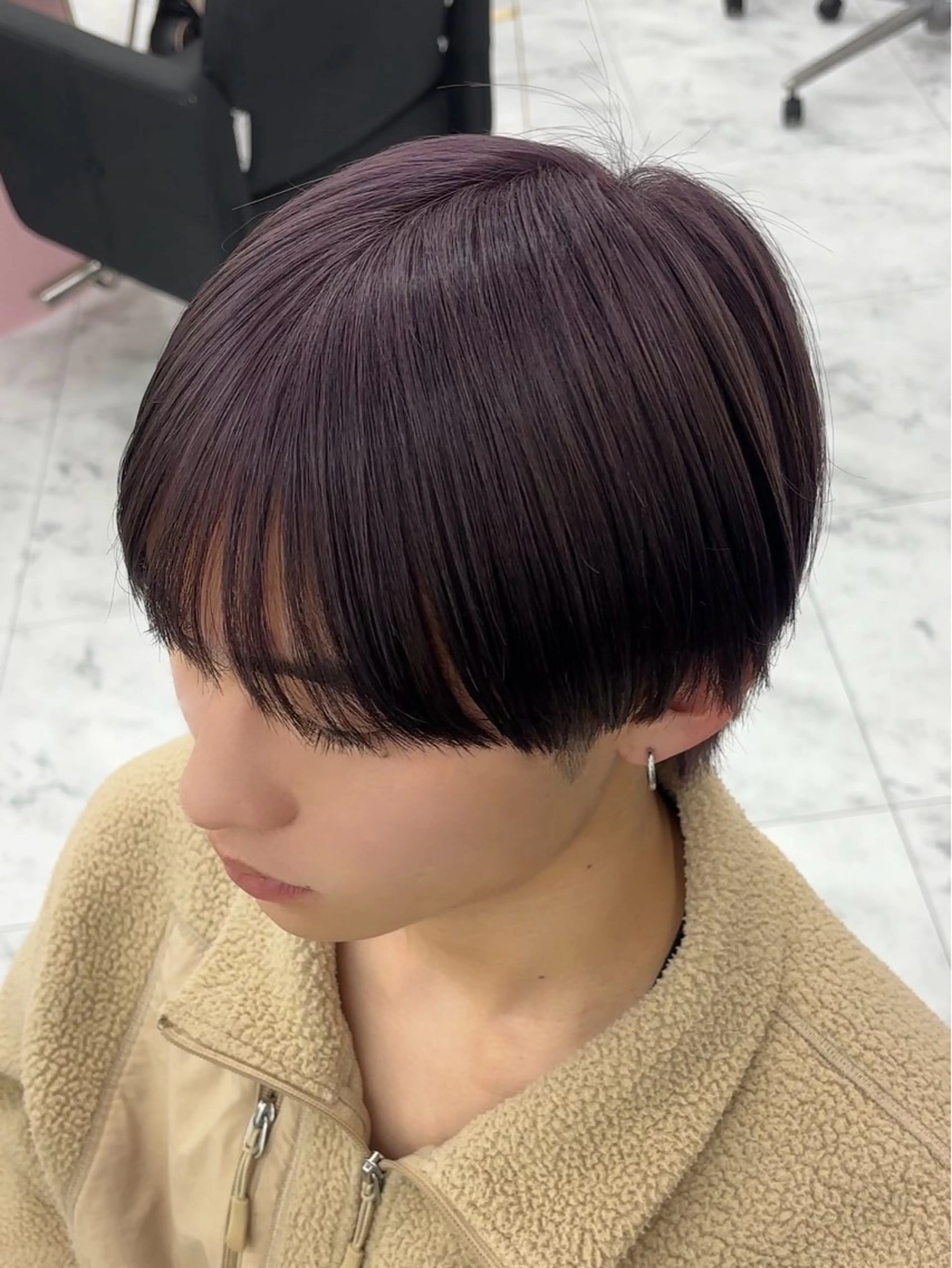 カラー メンズ ディープラベンダー ラベンダーカラー メンズ特化型美容師 ‪‪★あおいのヘアスタイル