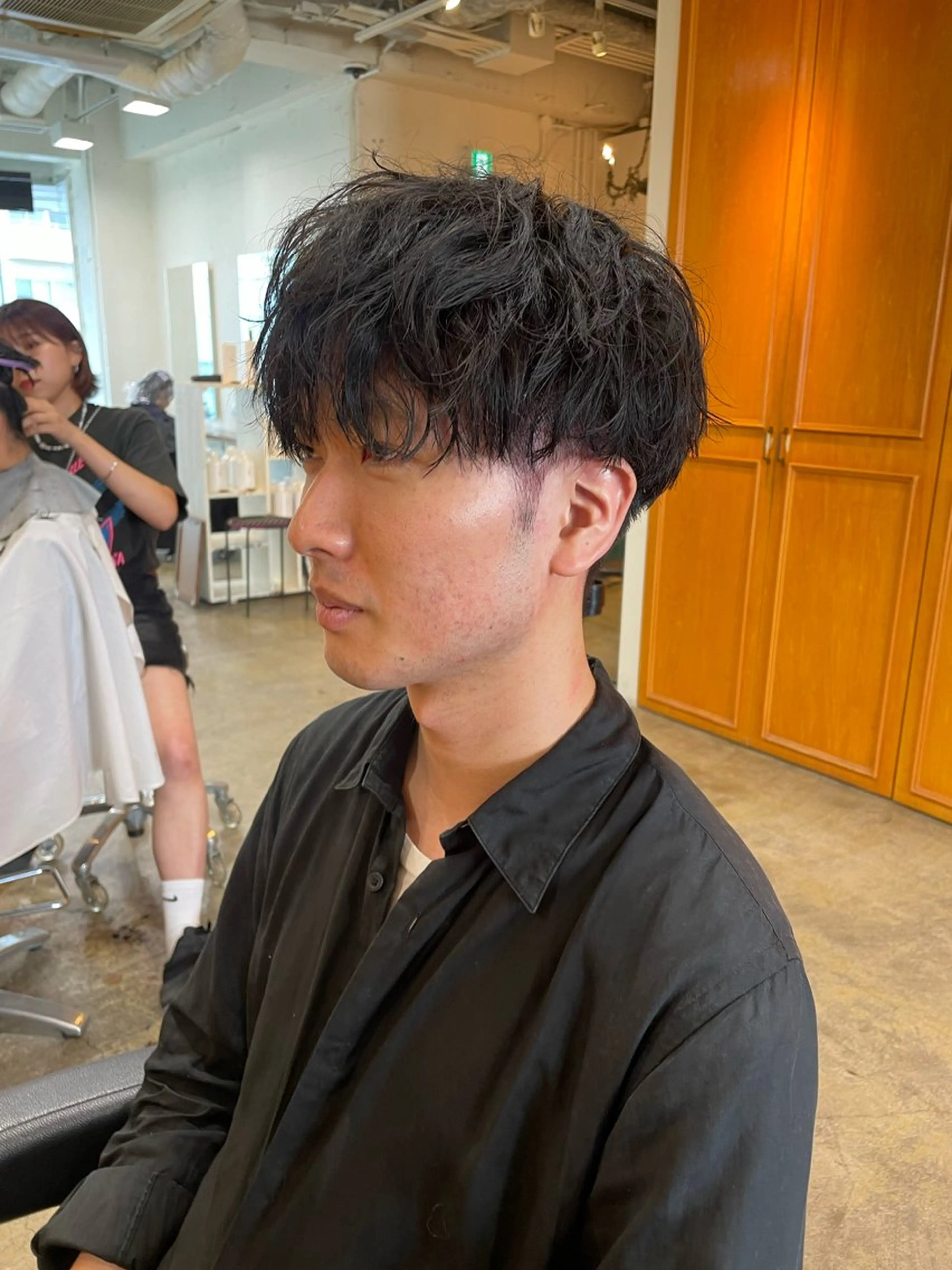 パーマ メンズ 韓国ヘア/wカラー レイヤー/RIN🎀のヘアスタイル