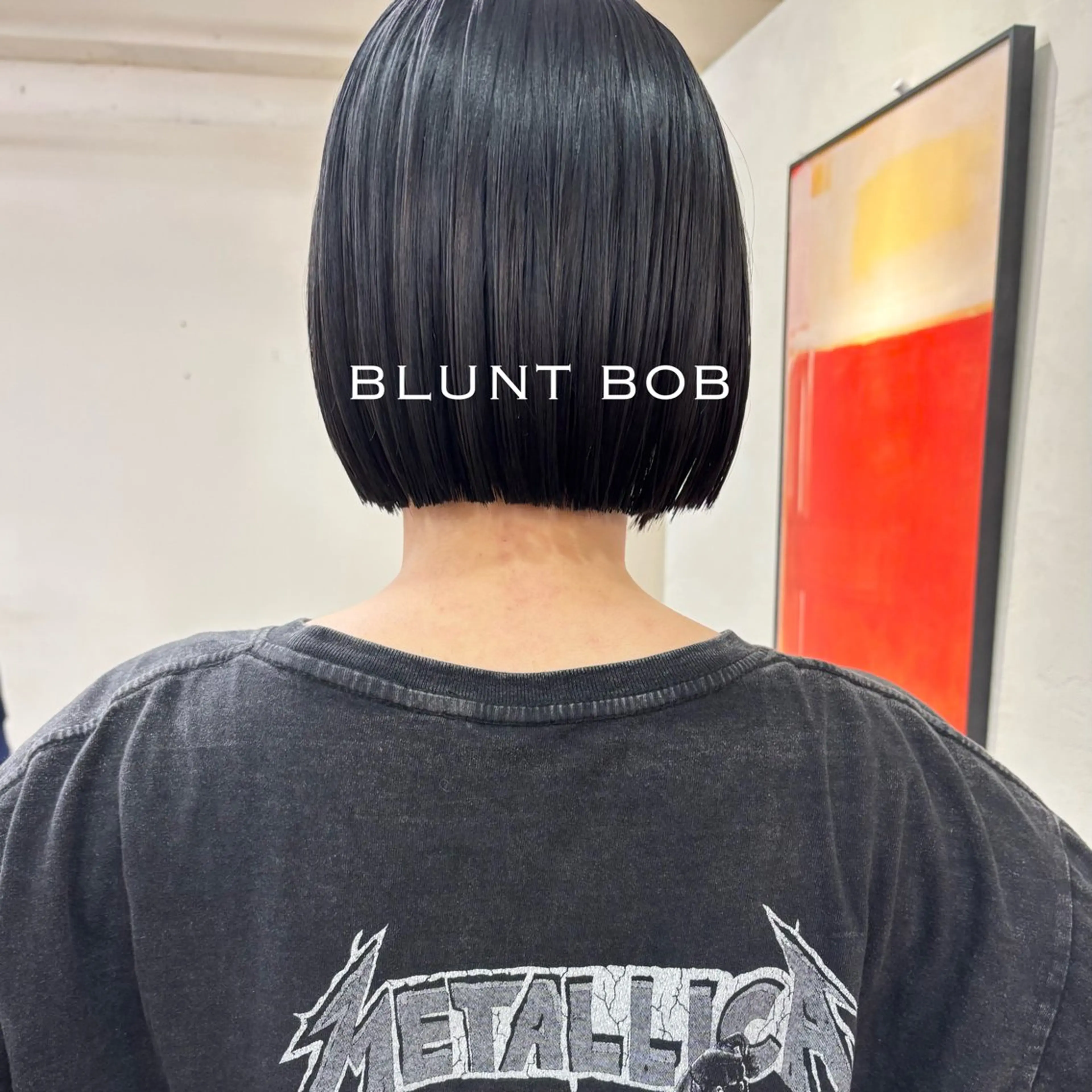 ショート カラー 黒髪 ブルーカラー ブルーブラック カット ヘアカラー ⌇🌹透明感カラー 🌹ᴍᴇɢᴜᴍɪ ⌇のヘアスタイル