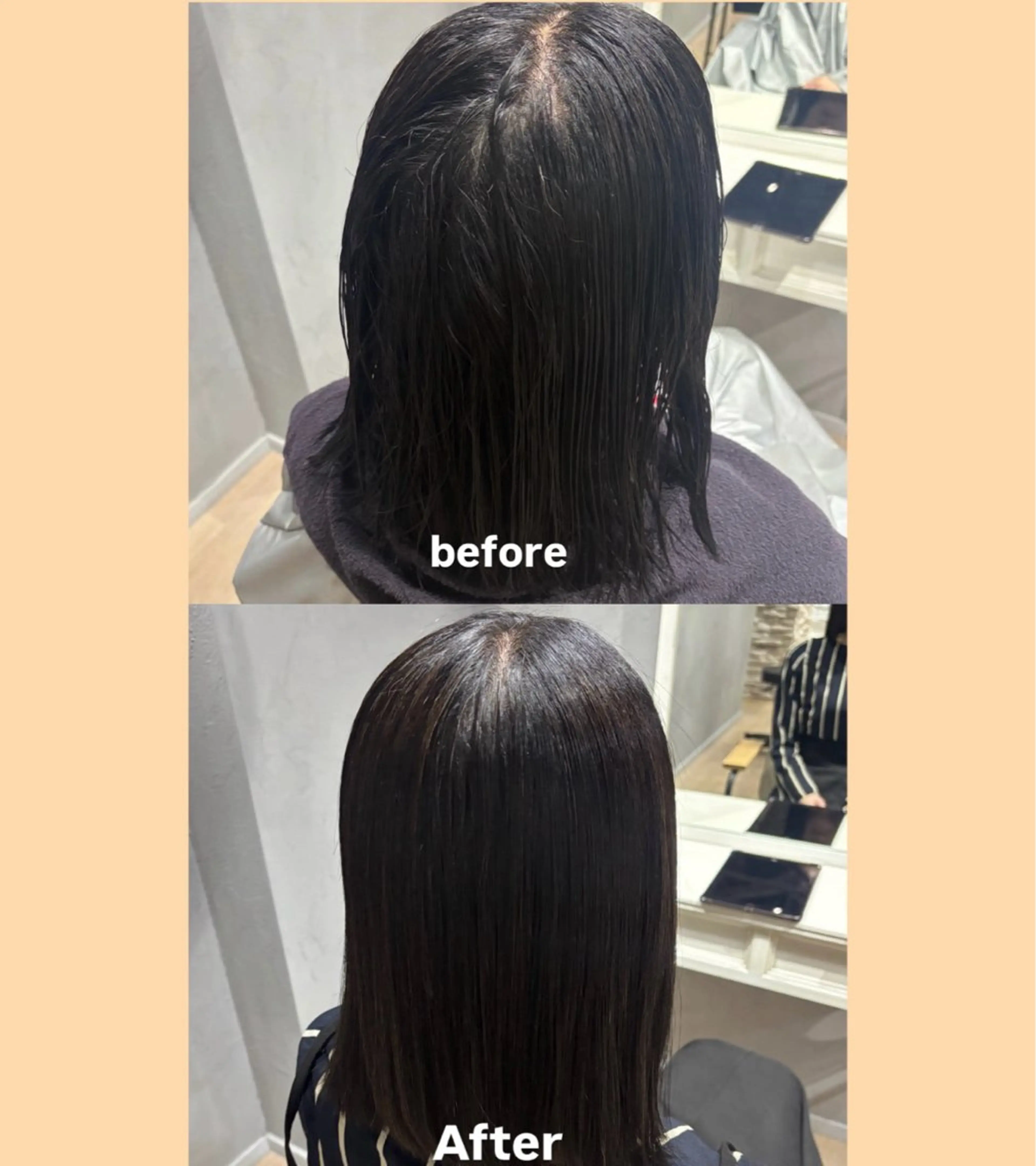 ミディアム 縮毛矯正 Maki /カラー/ブリーチのヘアスタイル