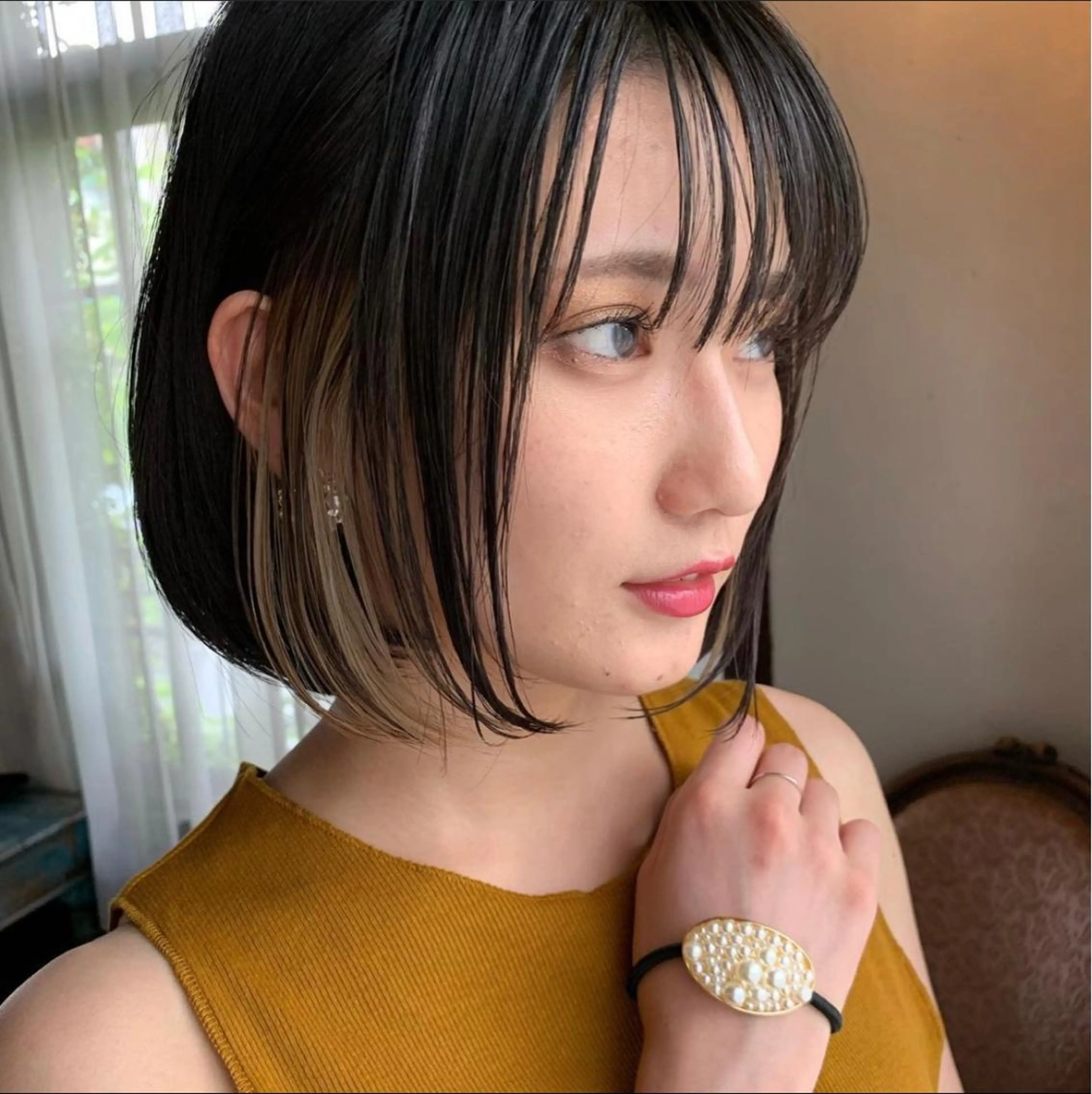 カット✂️+インナーブリーチ🥂+全体カラー+パラボトリートメント✨ ケアブリーチ 滞在時間180分の写真