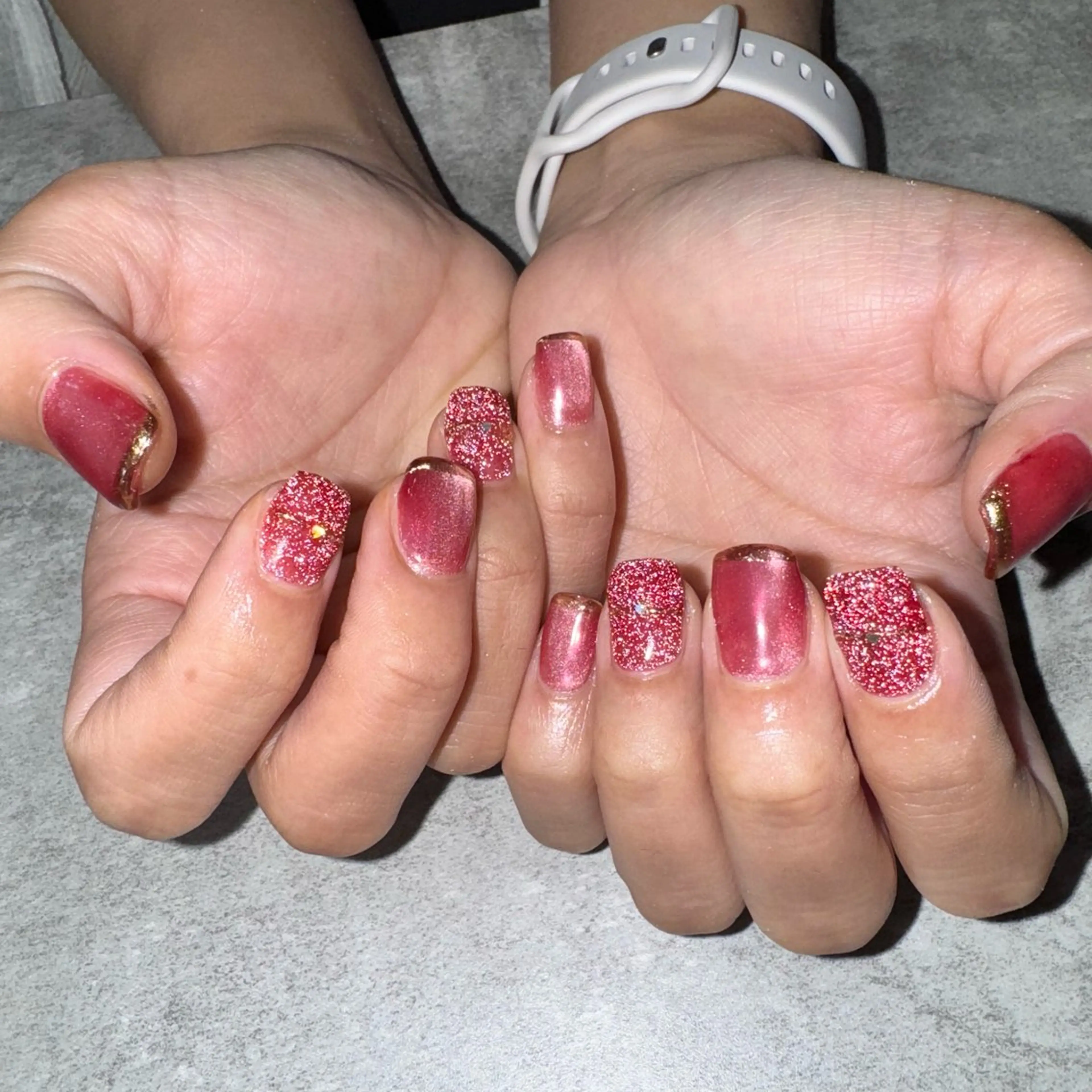 ネイル アートネイル フラッシュネイル ミラーネイル MATATABI. kumiのネイルデザイン