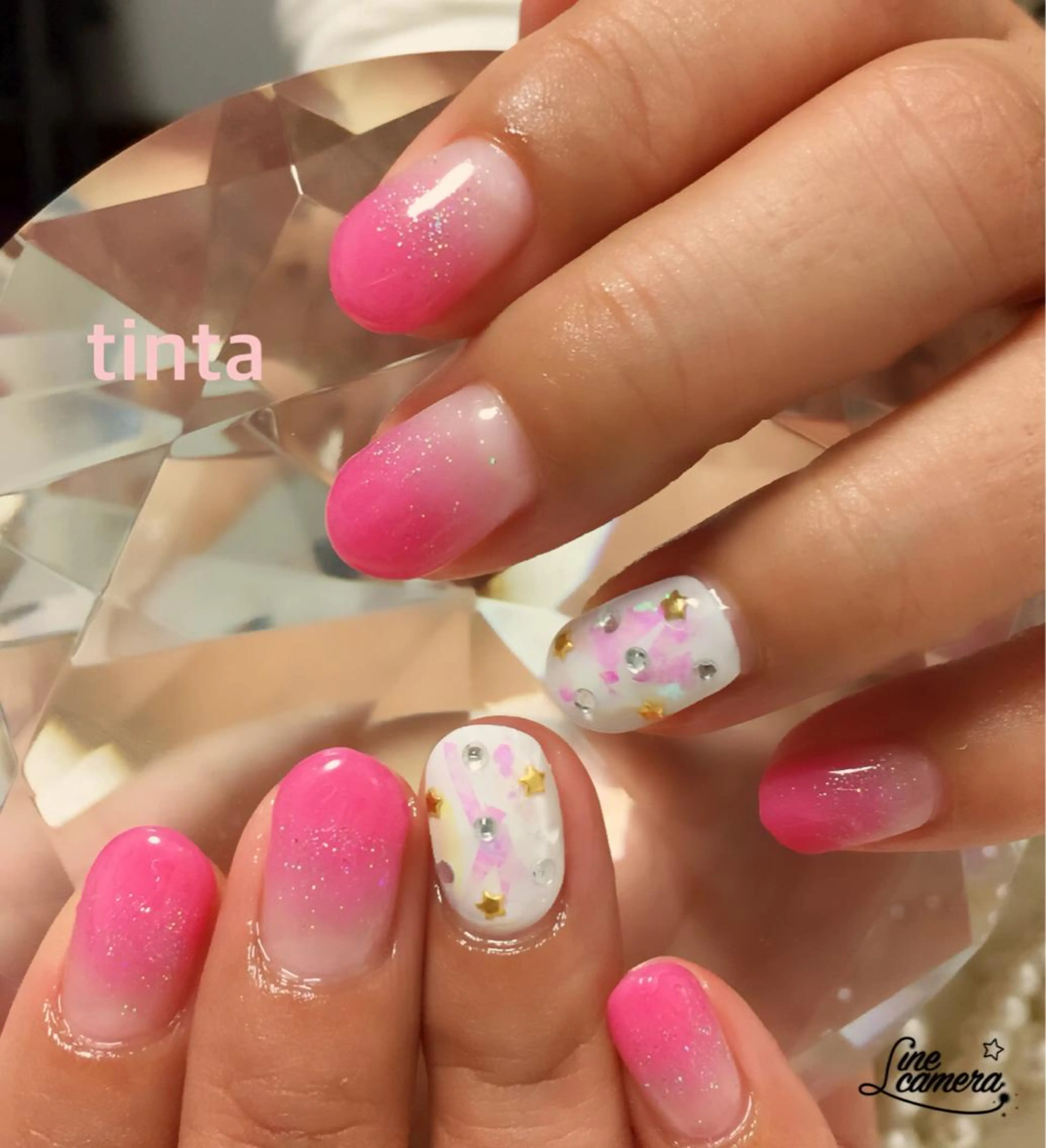 ネイル グラデーション ピンク ネイルサロン ティンタ所属・馬場 典子のネイルデザイン