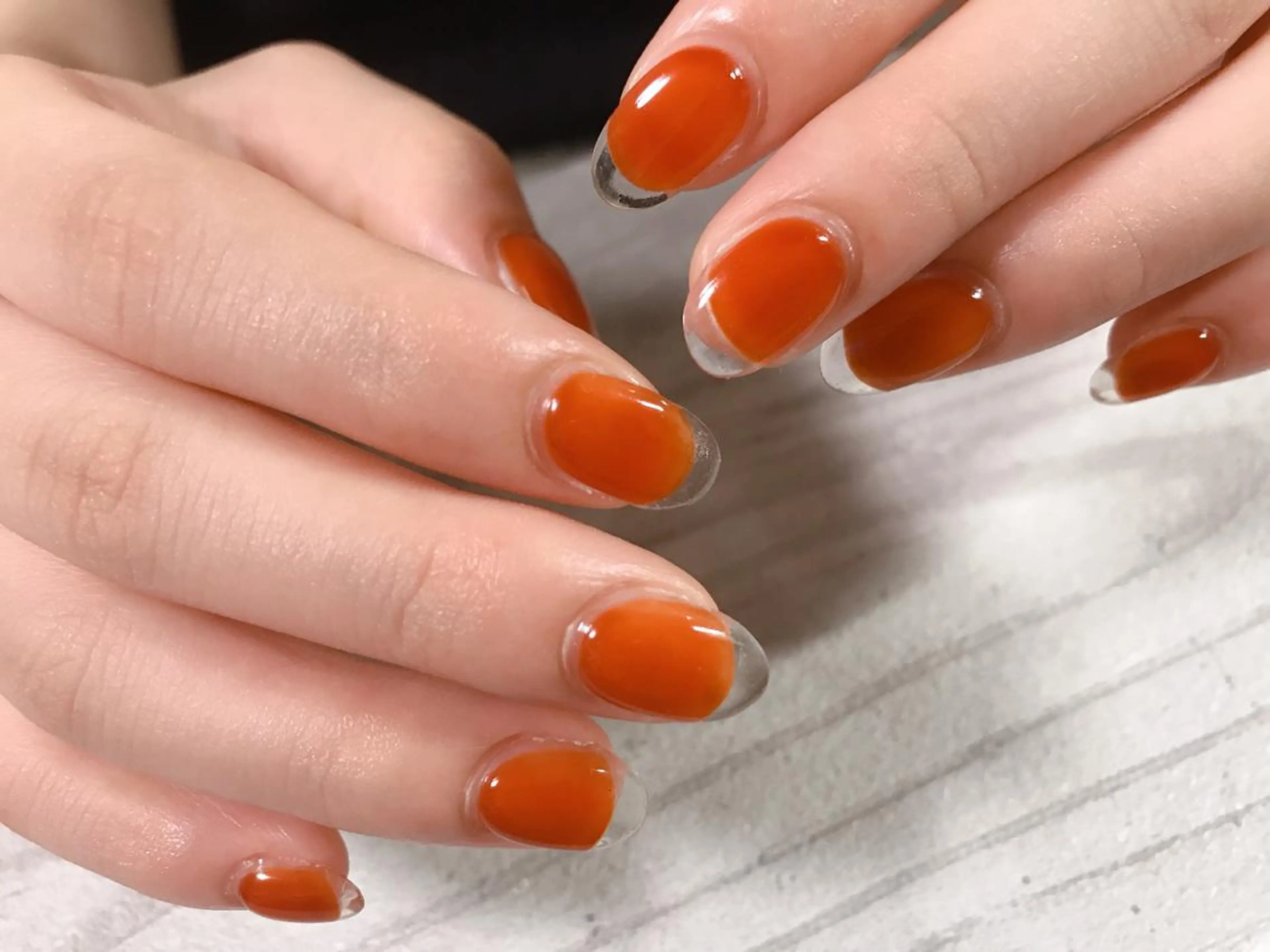 ネイル クリアネイル フレンチネイル オレンジ kiki nail &brow二子玉川の眉毛・アイブロウイメージ