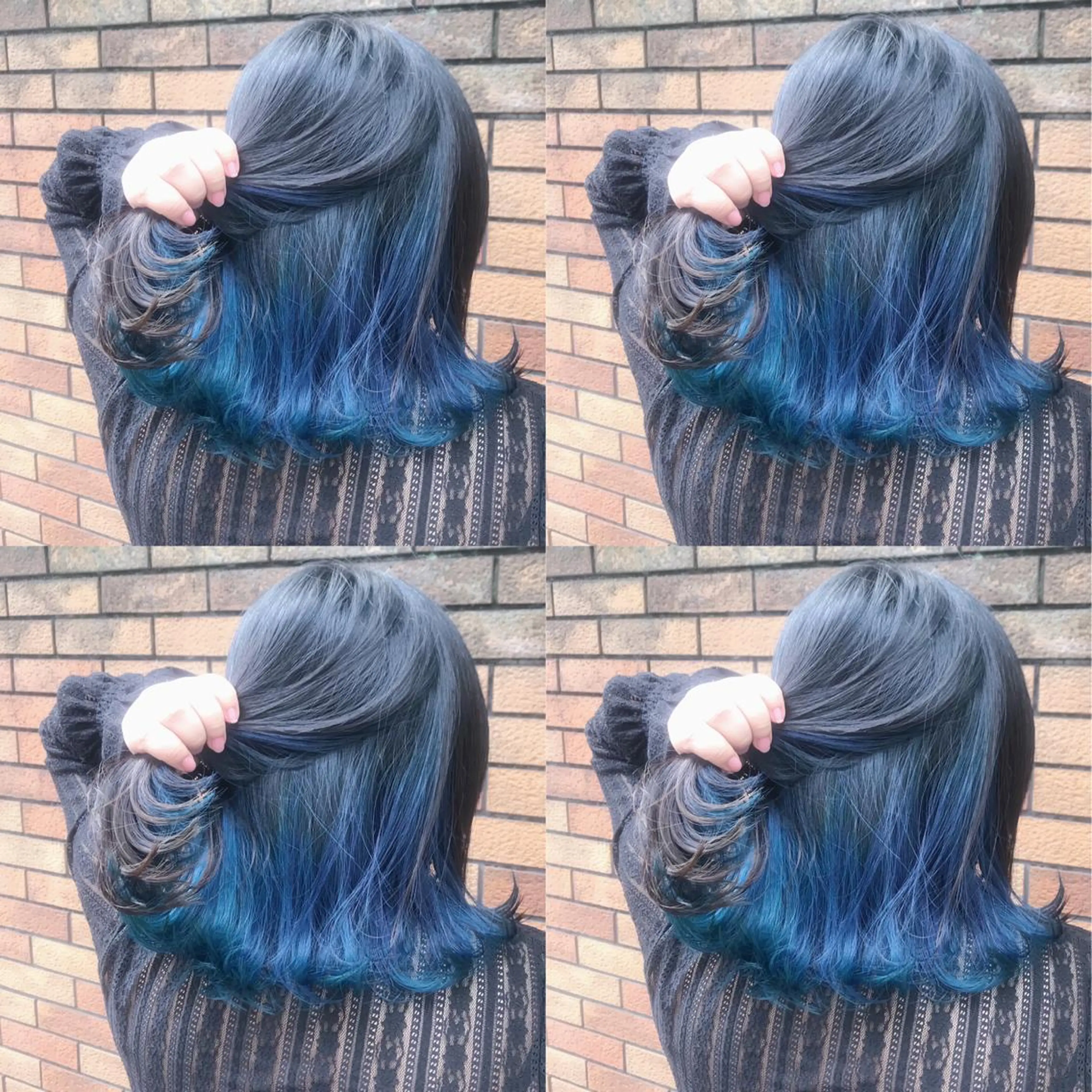 ミディアム カラー ブルーカラー グラデーションカラー インナーカラー トリートメント /カラー/NAOKIのヘアスタイル