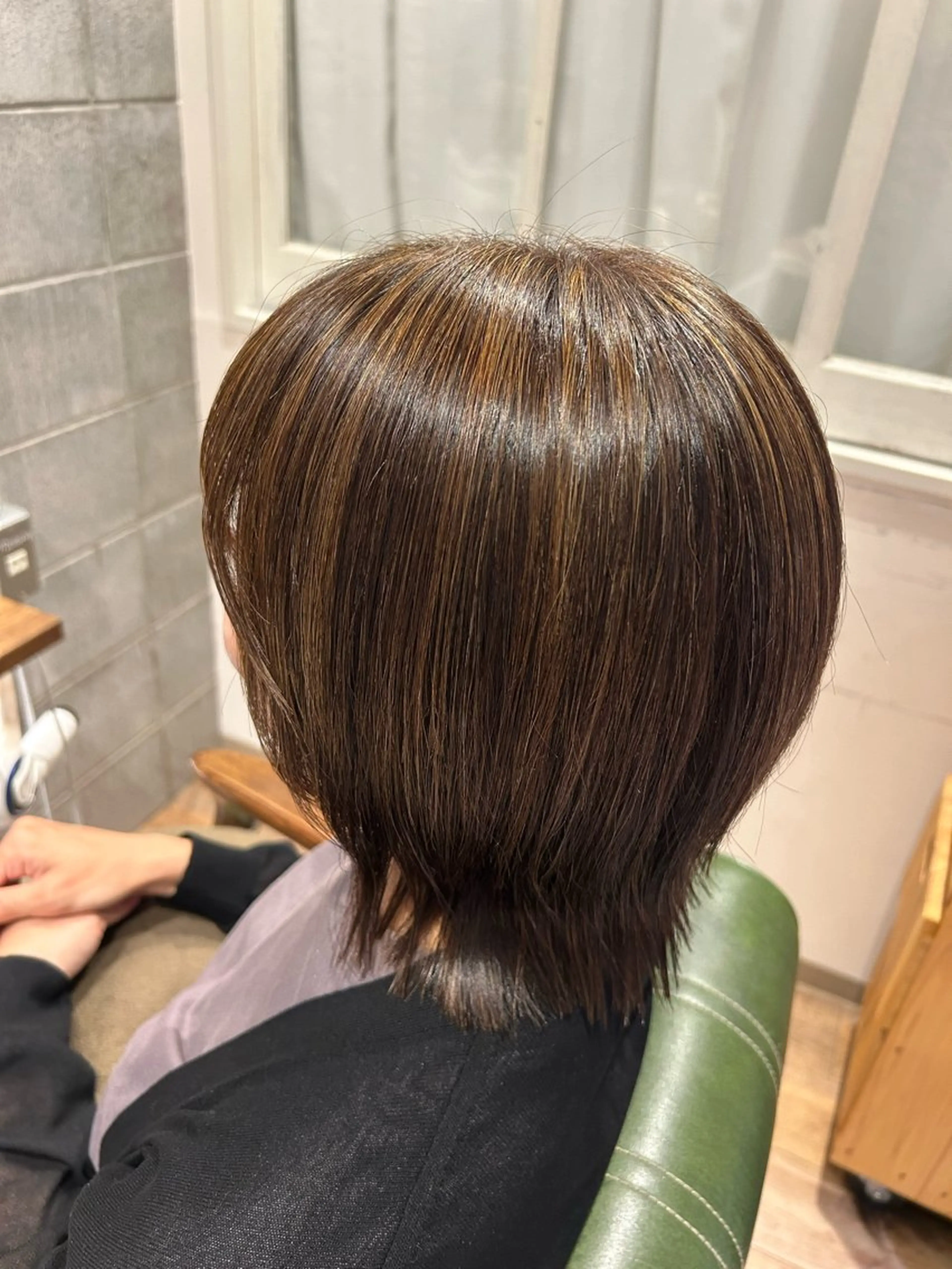ミディアム ハイライト トリートメント 舟根 大夢のヘアスタイル