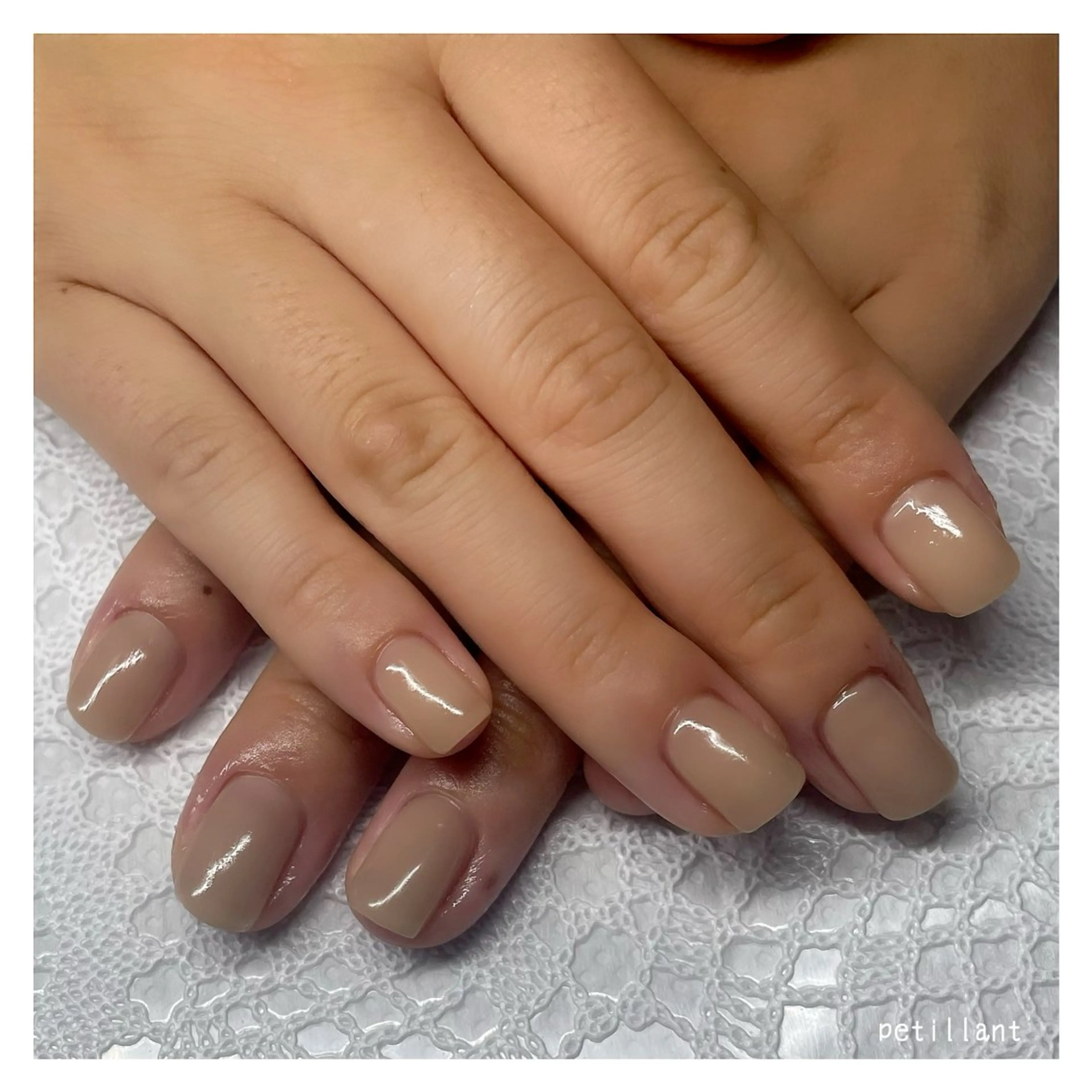 ネイル ジェルネイル ワンカラーネイル nail salon petillantのネイルデザイン