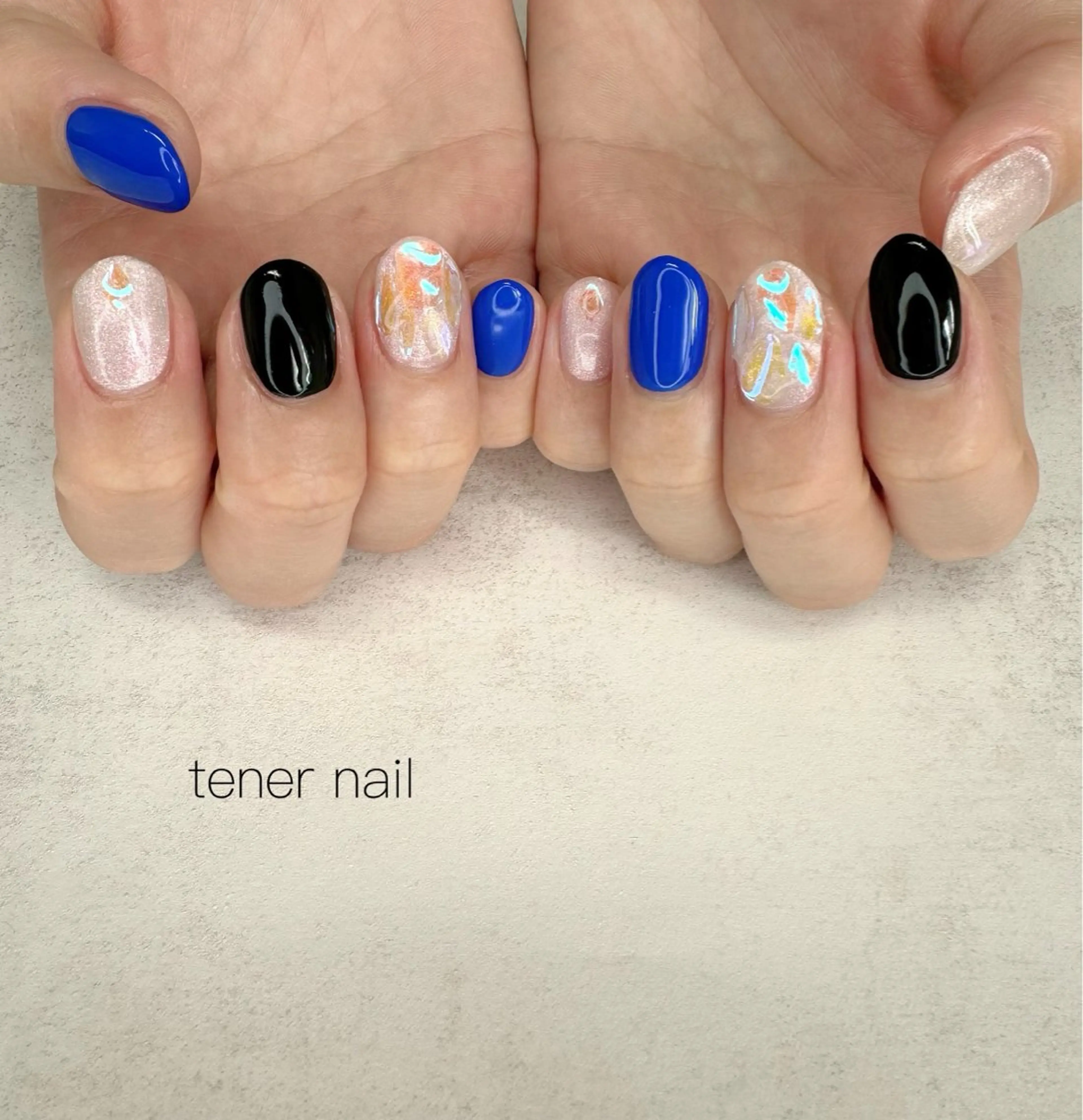 ネイル 氷ネイル・うるうるネイル ストーンネイル ハンドネイル テネルネイル tener nailのネイルデザイン