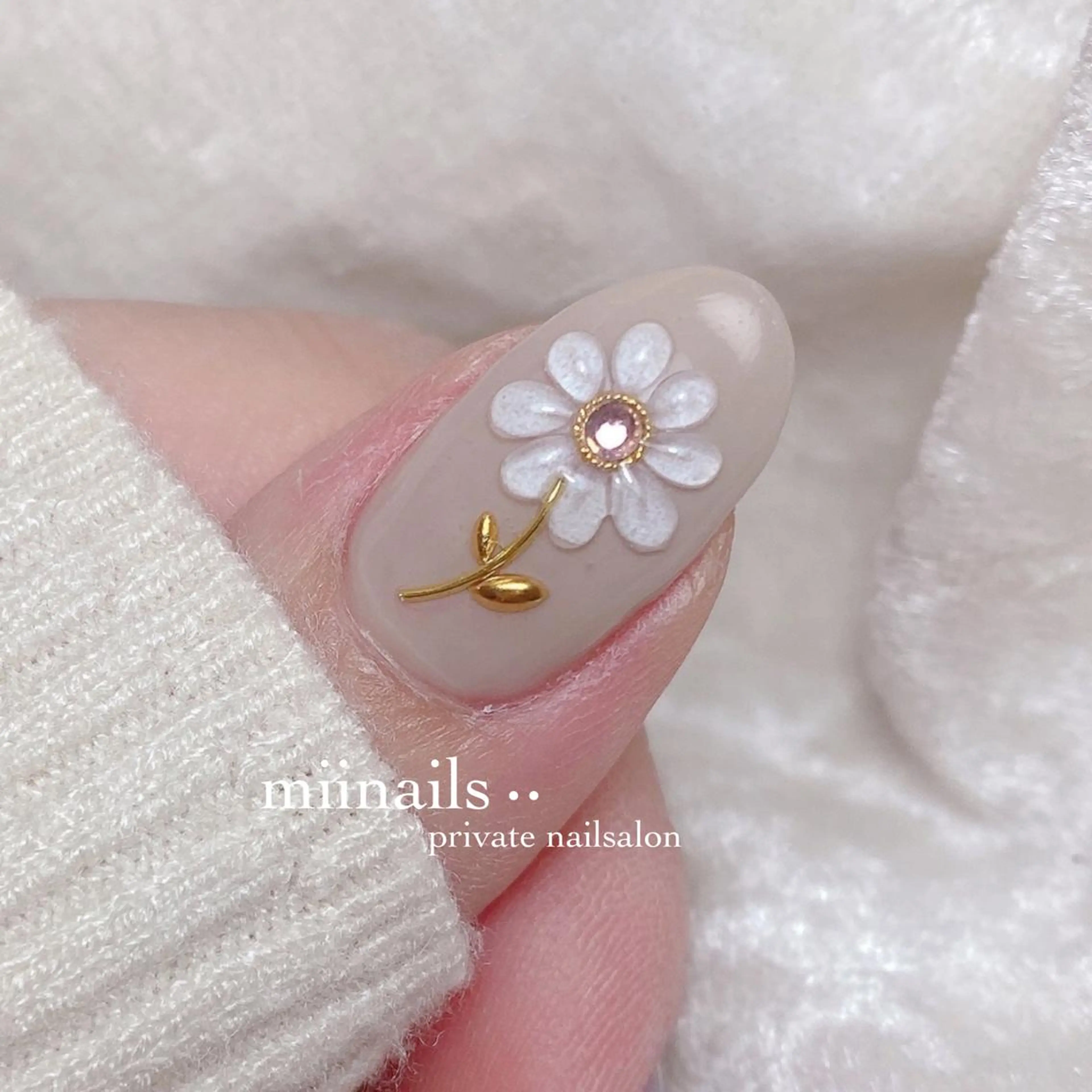 ネイル 韓国ネイル ワンホンネイル ハンドネイル nailsalon miinailsのネイルデザイン