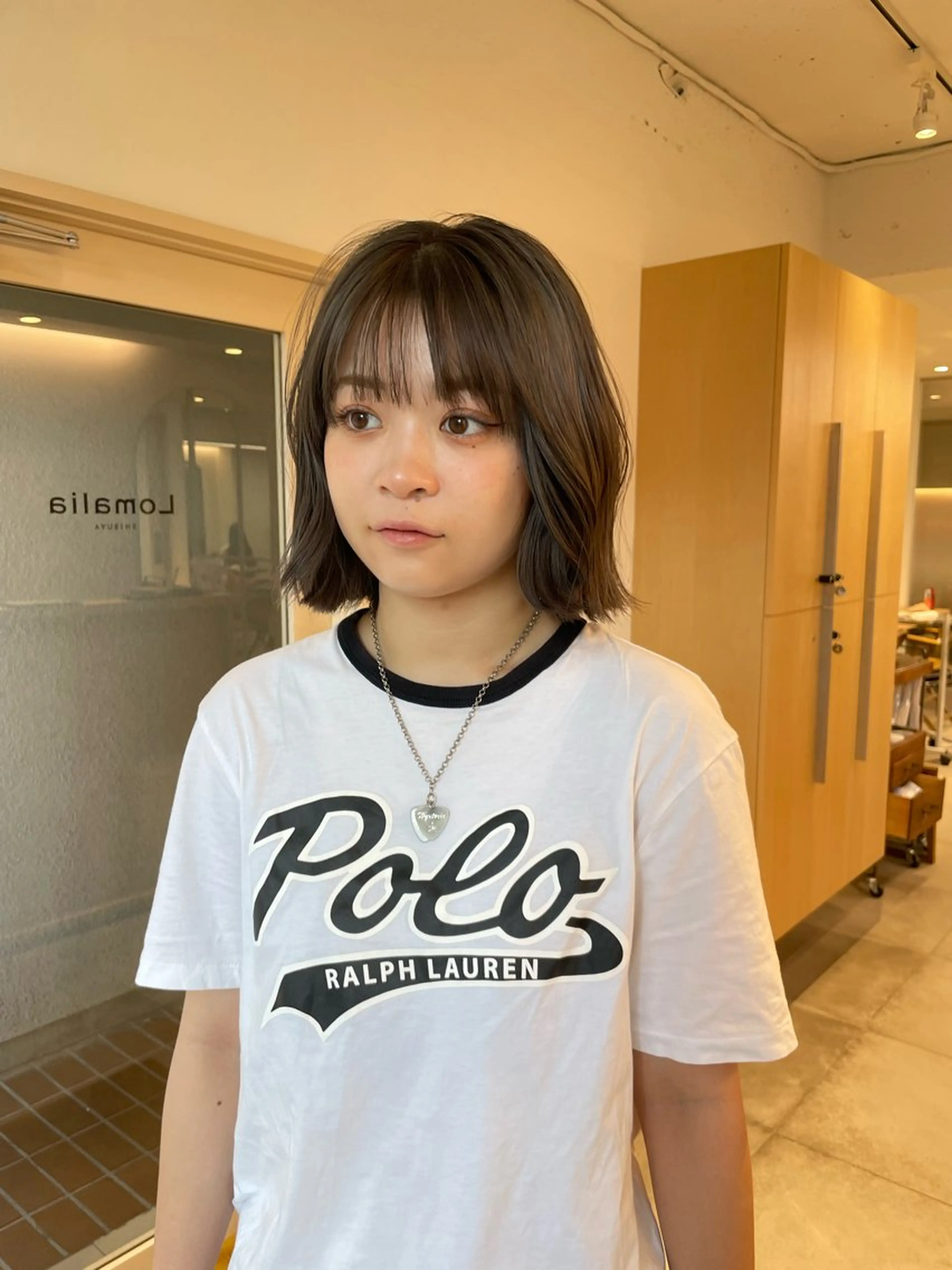 ミディアム 小顔レイヤー×コンパ クトボブ/林隆平のヘアスタイル