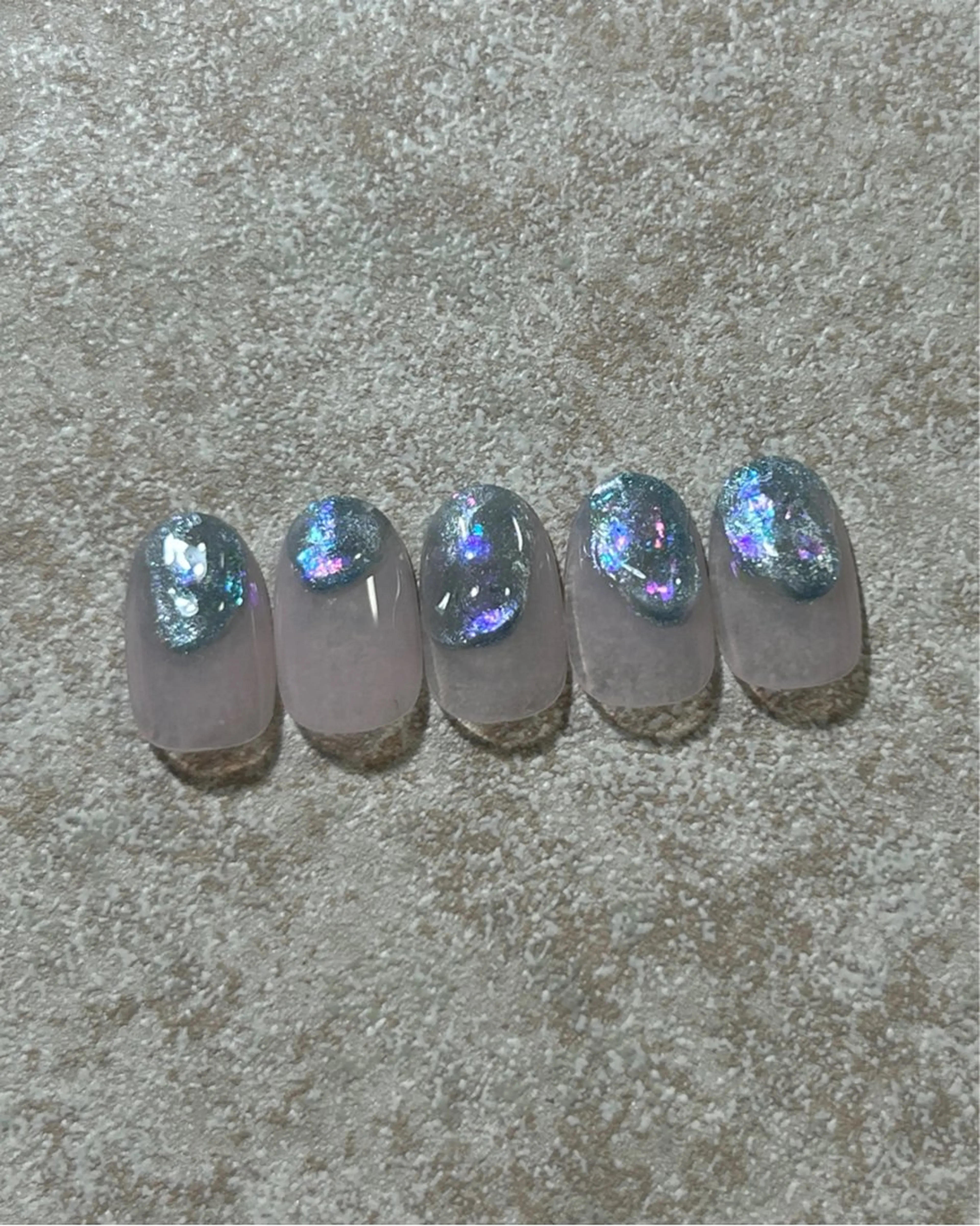 ネイル 氷ネイル・うるうるネイル キラキラネイル ハンドネイル Lofinails ちひろのネイルデザイン