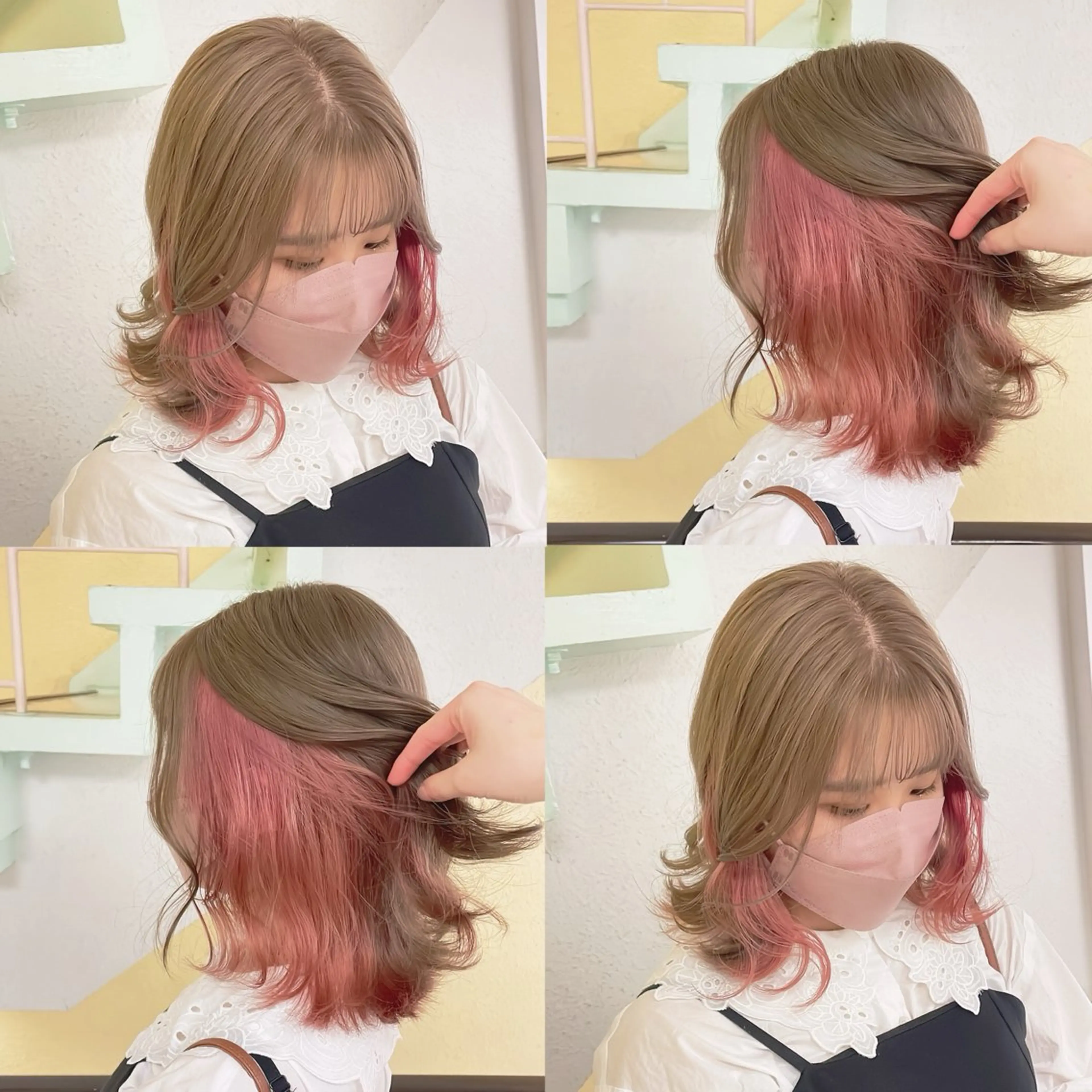 カラー ヘアカラー トリートメント 渋谷:インナーカラー ／🍒エリカ🍒のヘアスタイル