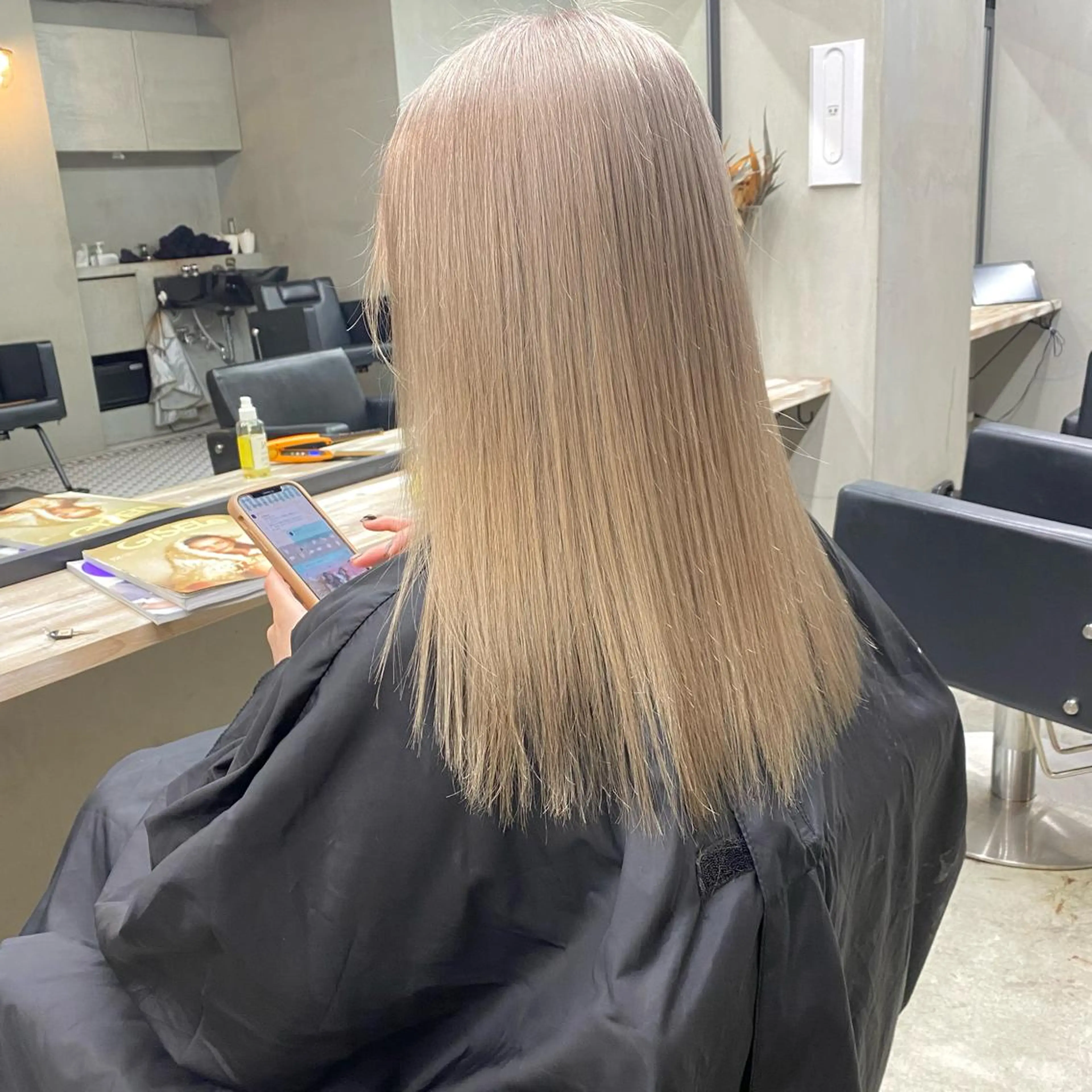 セミロング カット ヘアカラー トリートメント Ameri/髪質改善 /韓国ヘア🇰🇷のヘアスタイル