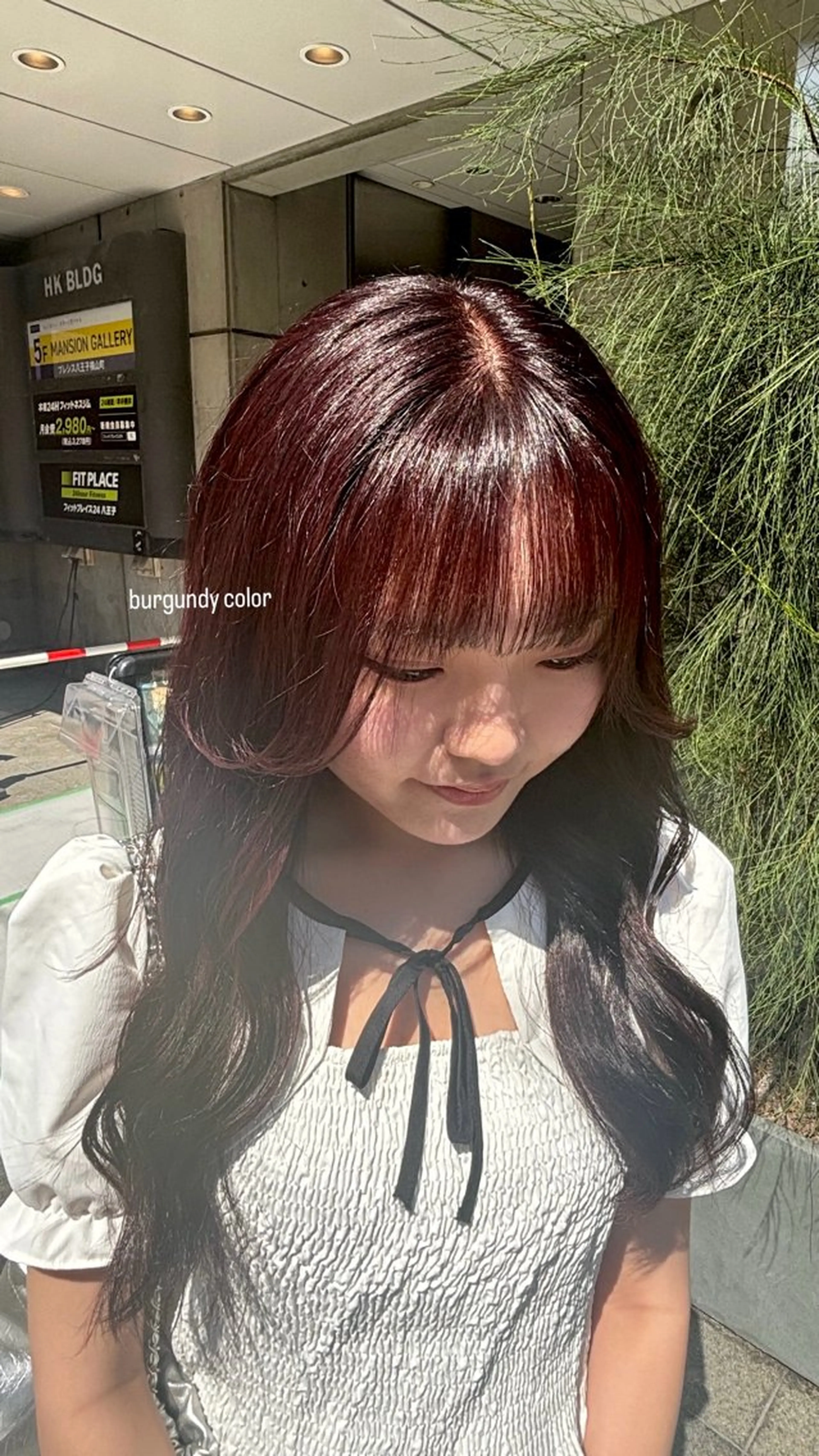 ロング カラー ブリーチ ボルドーカラー ブリーチなしカラー cocoro💗 ﾏﾂｴｸ/ﾈｲﾙのマツエク・マツパデザイン