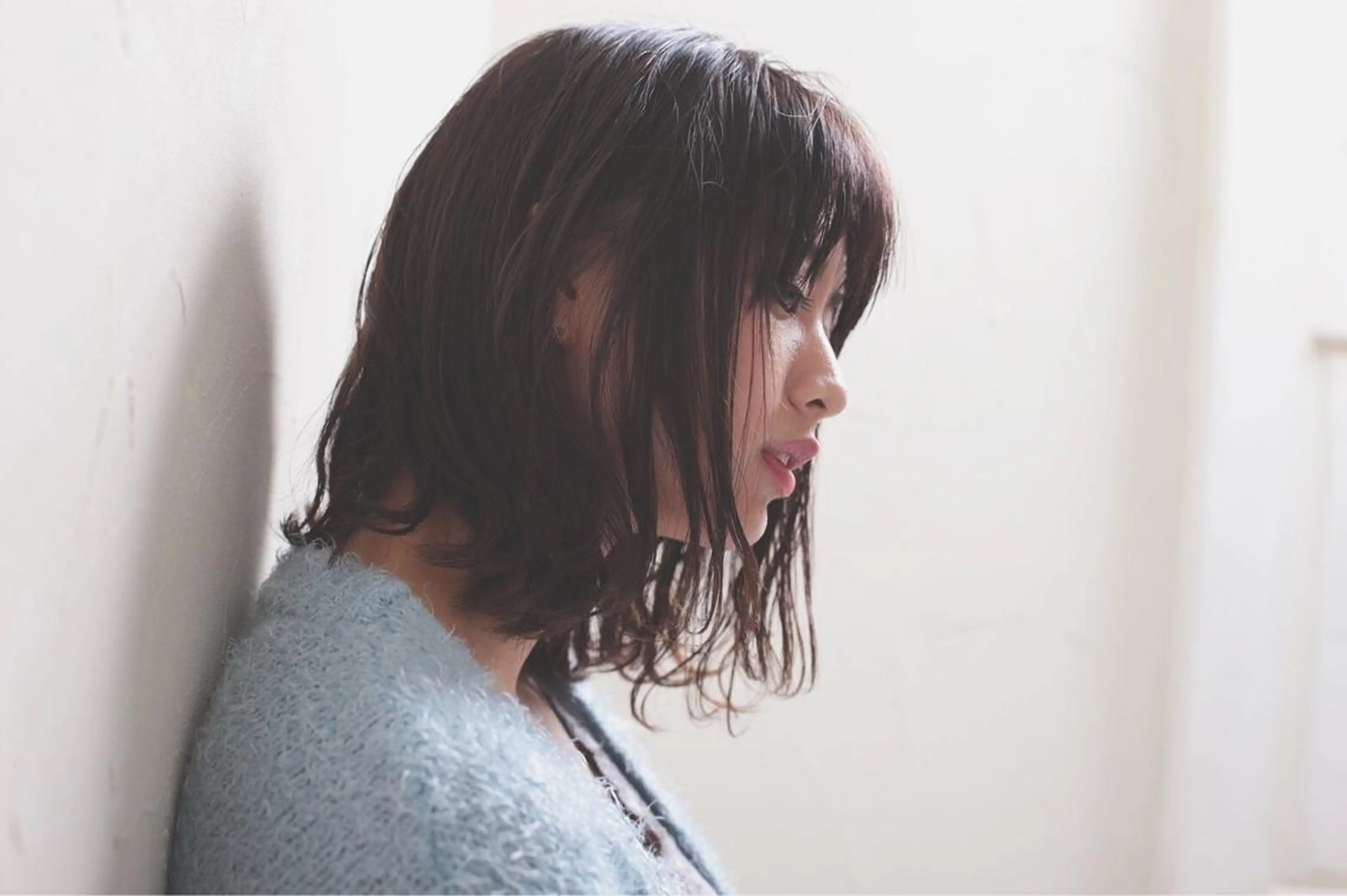 ミディアム カラー パーマ 切りっぱなしボブ ボブ 外ハネヘア eyelist萩元 /店長🍒のマツエク・マツパデザイン