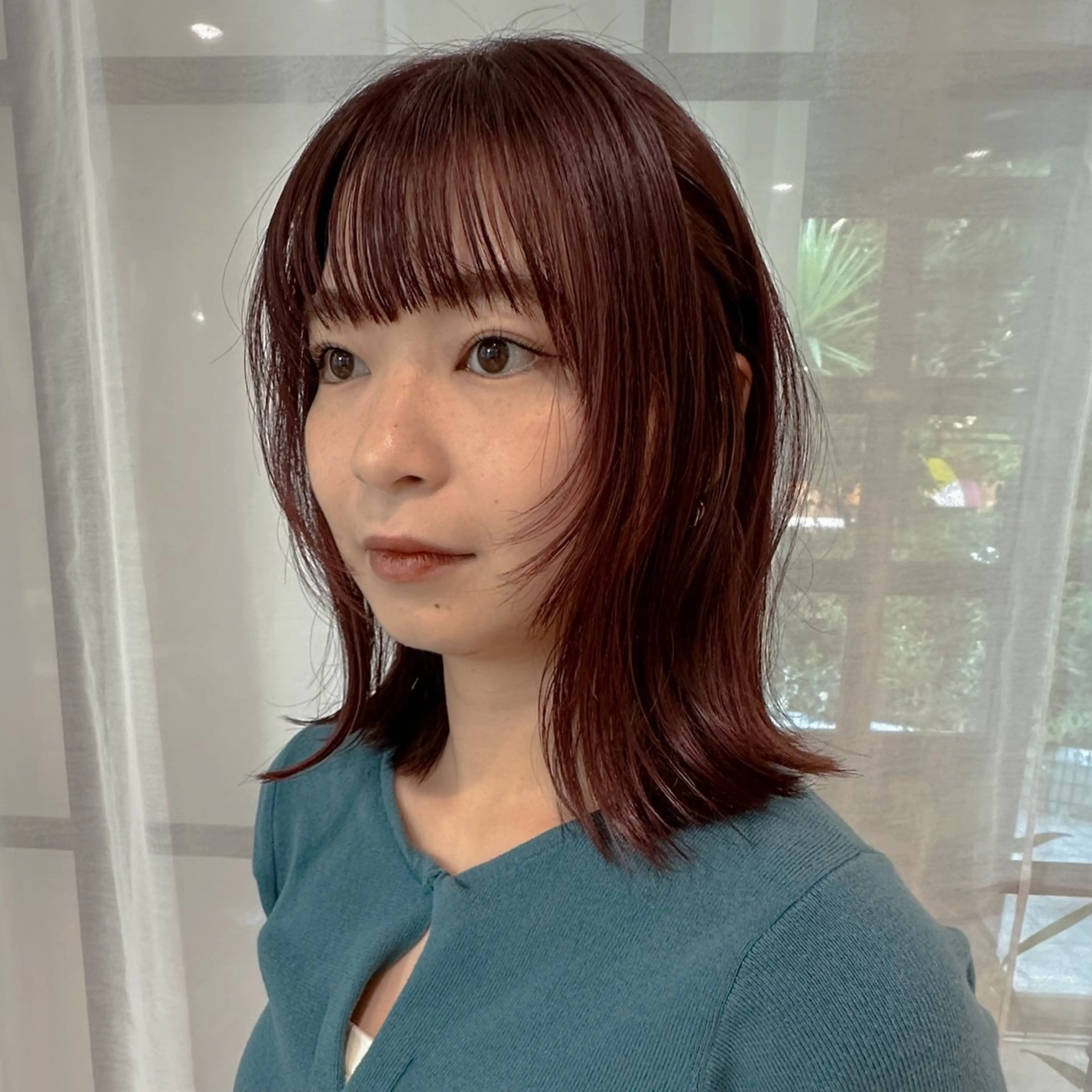 セミロング カット ヘアカラー トリートメント 平野恵/透明感カラー ブリーチ/ボブのヘアスタイル