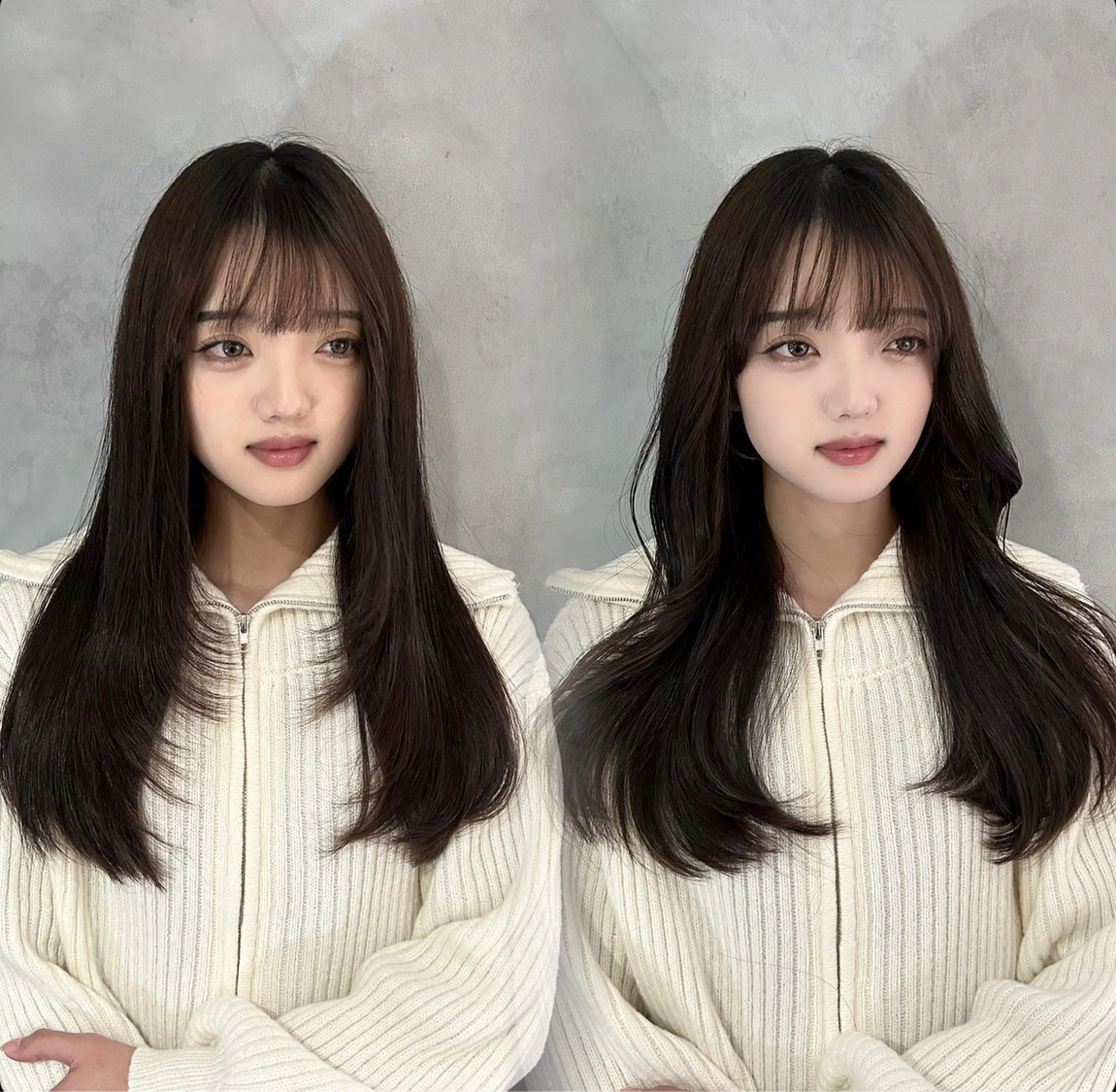 ロング ハイレイヤー 韓国風ヘア レイヤーカット 谷 亜澄のヘアスタイル