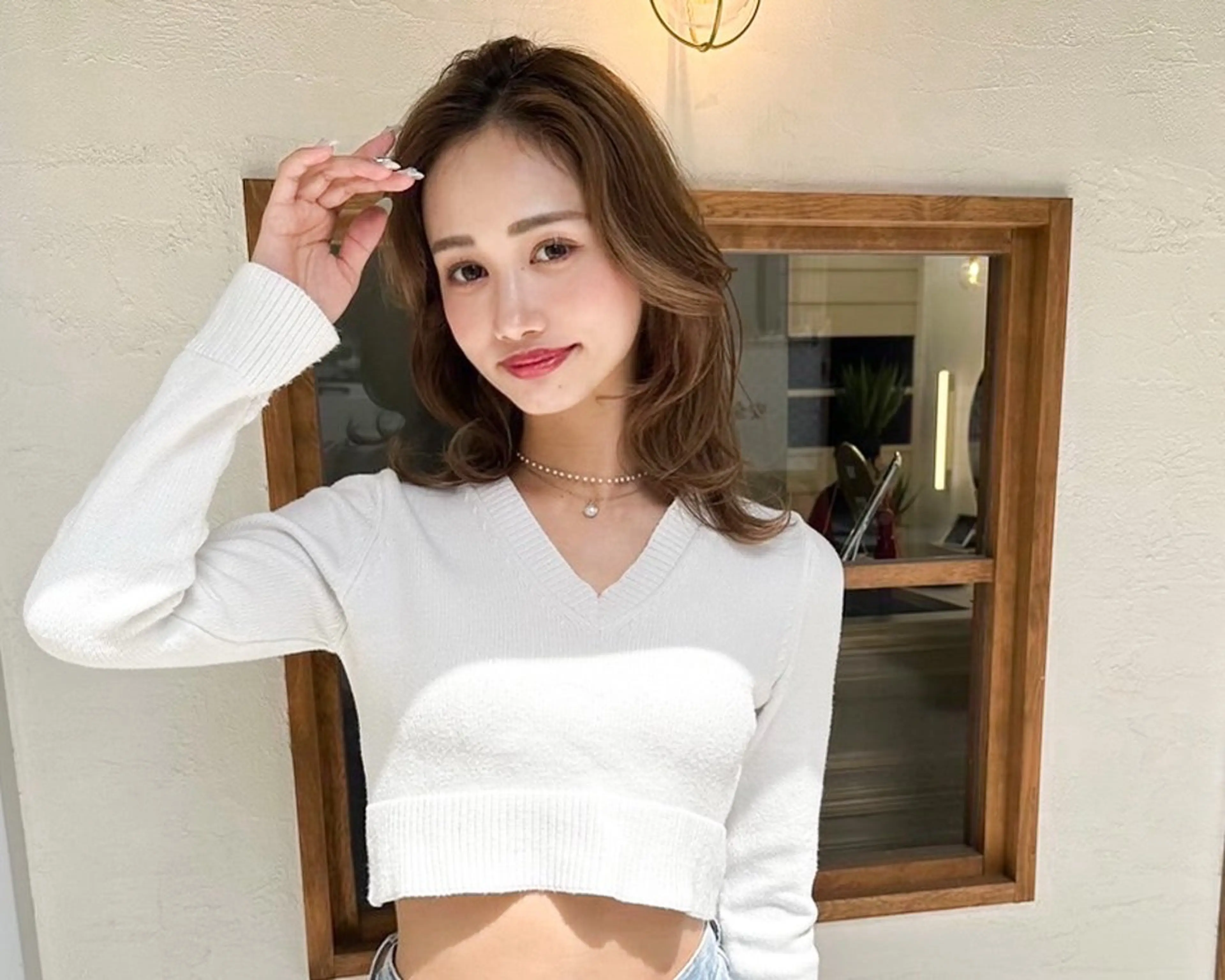 ミディアム 天神橋筋　髪質改善 縮毛矯正　中川将彰のヘアスタイル