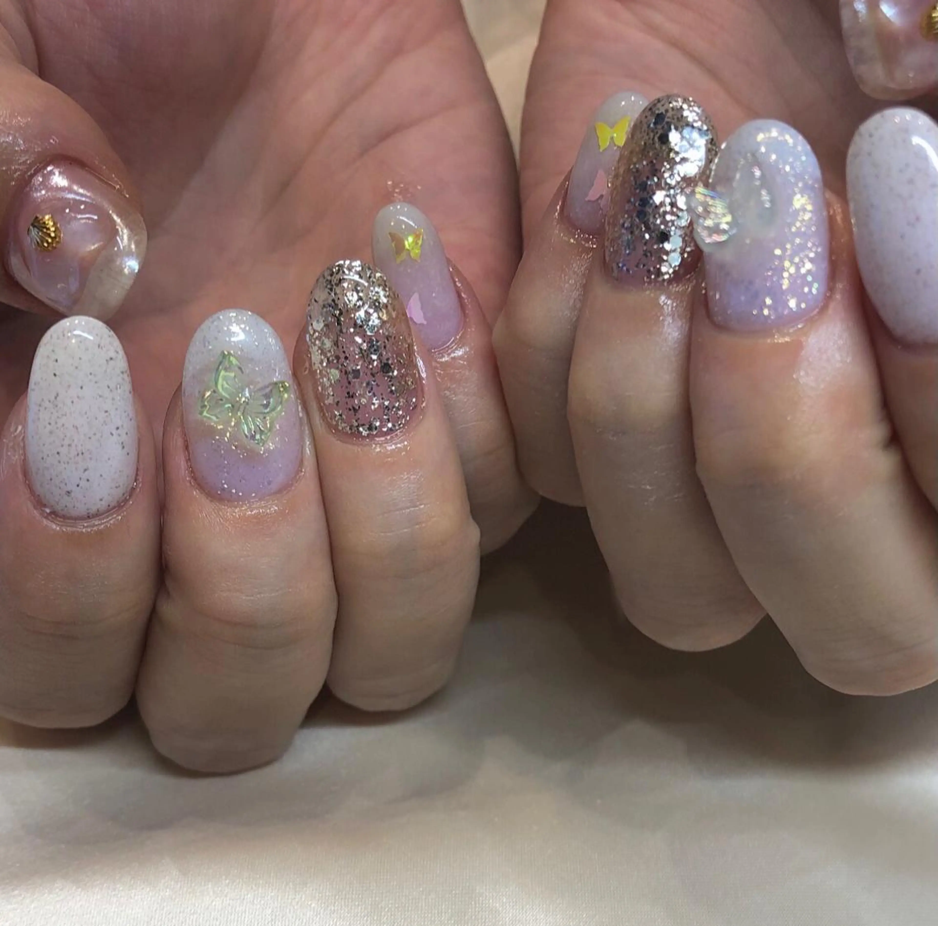 ネイル パラあり！フィルイン 美フォルムのネイルデザイン