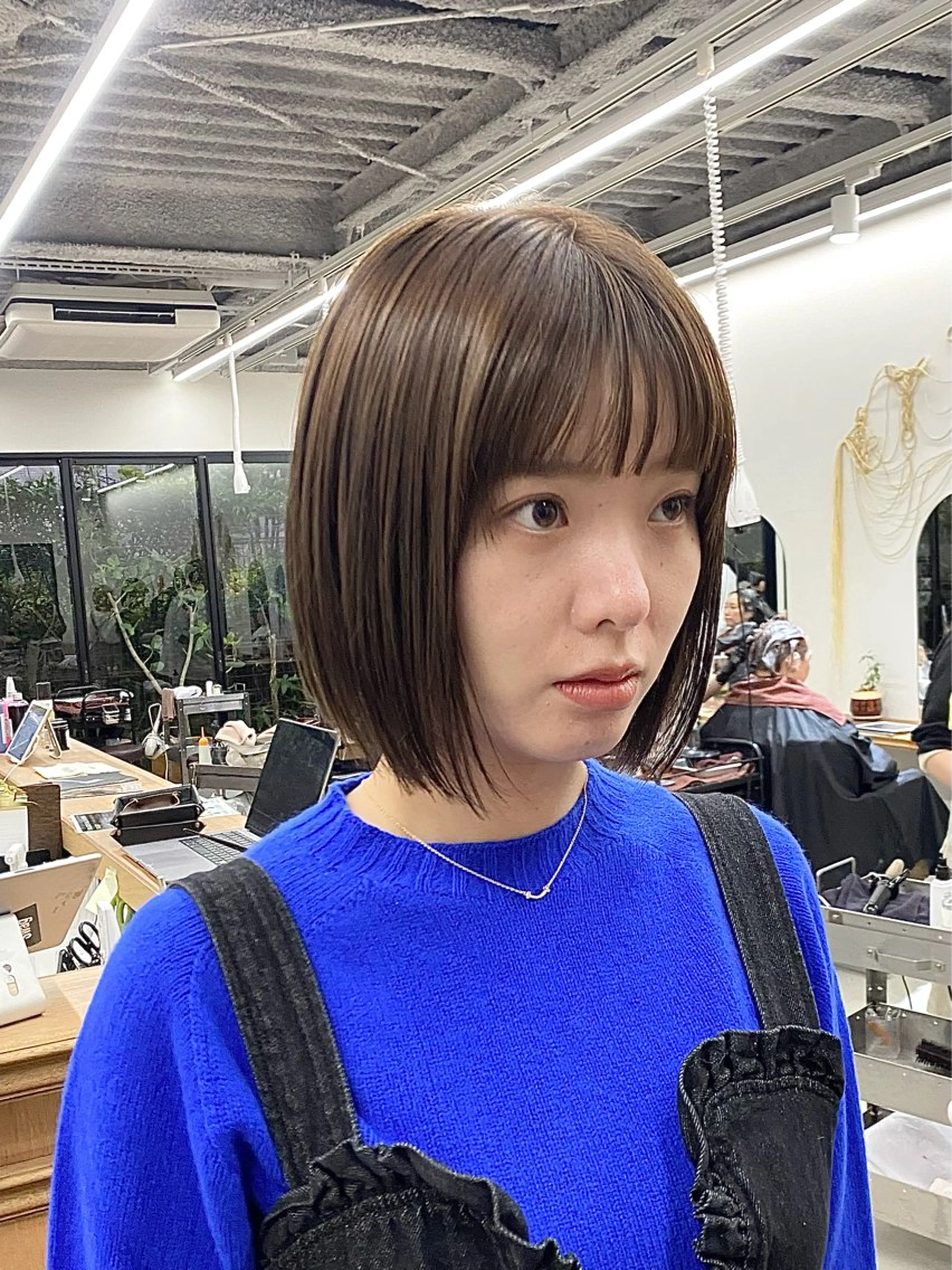 ミディアム カラー ヘアアレンジ カット ヘアカラー トリートメント ハル🌸柔色/ ブリーチなし/艶髪のヘアスタイル