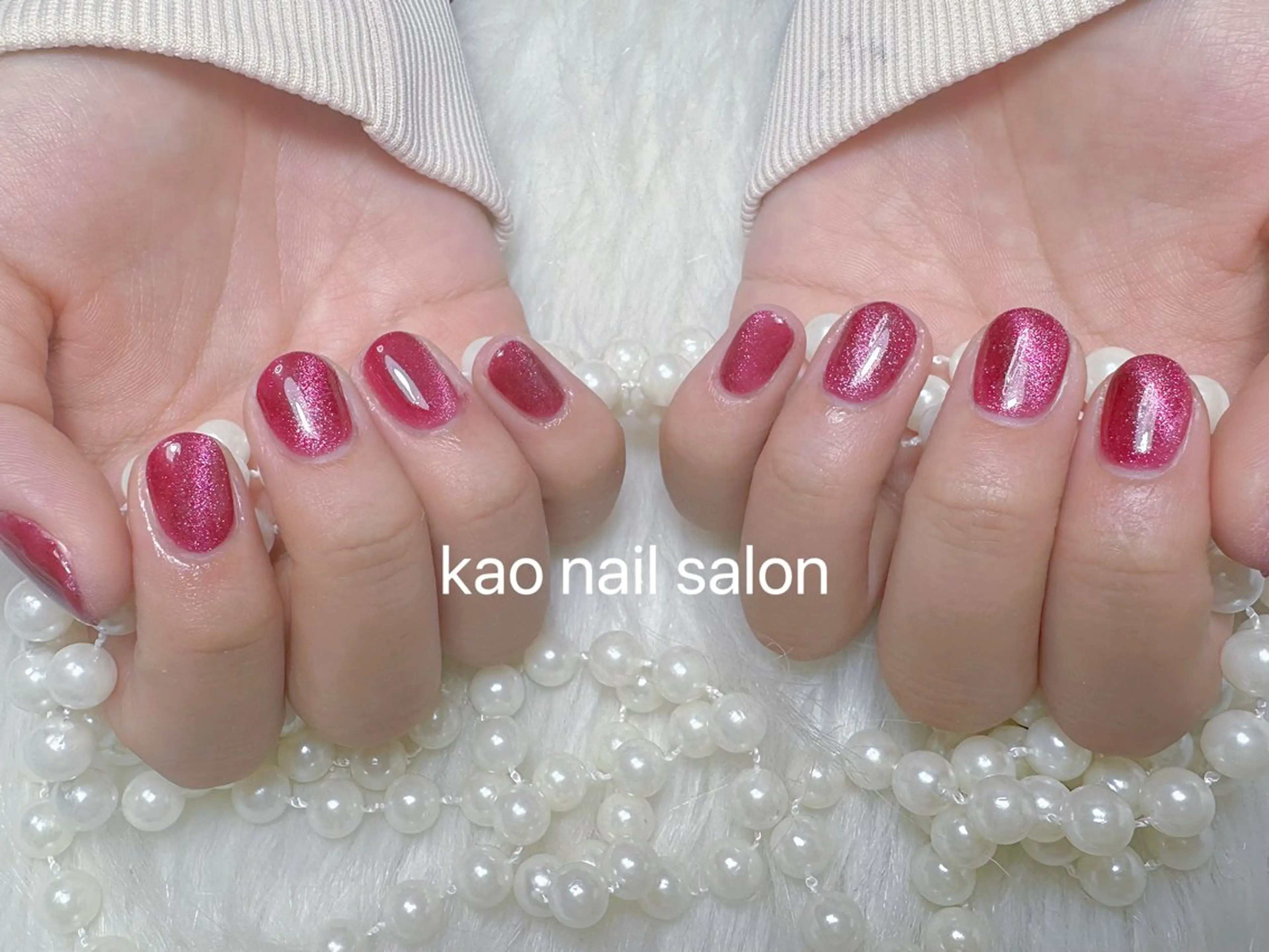 ネイル ハンドネイル kao nail マグネット/長さだしのネイルデザイン