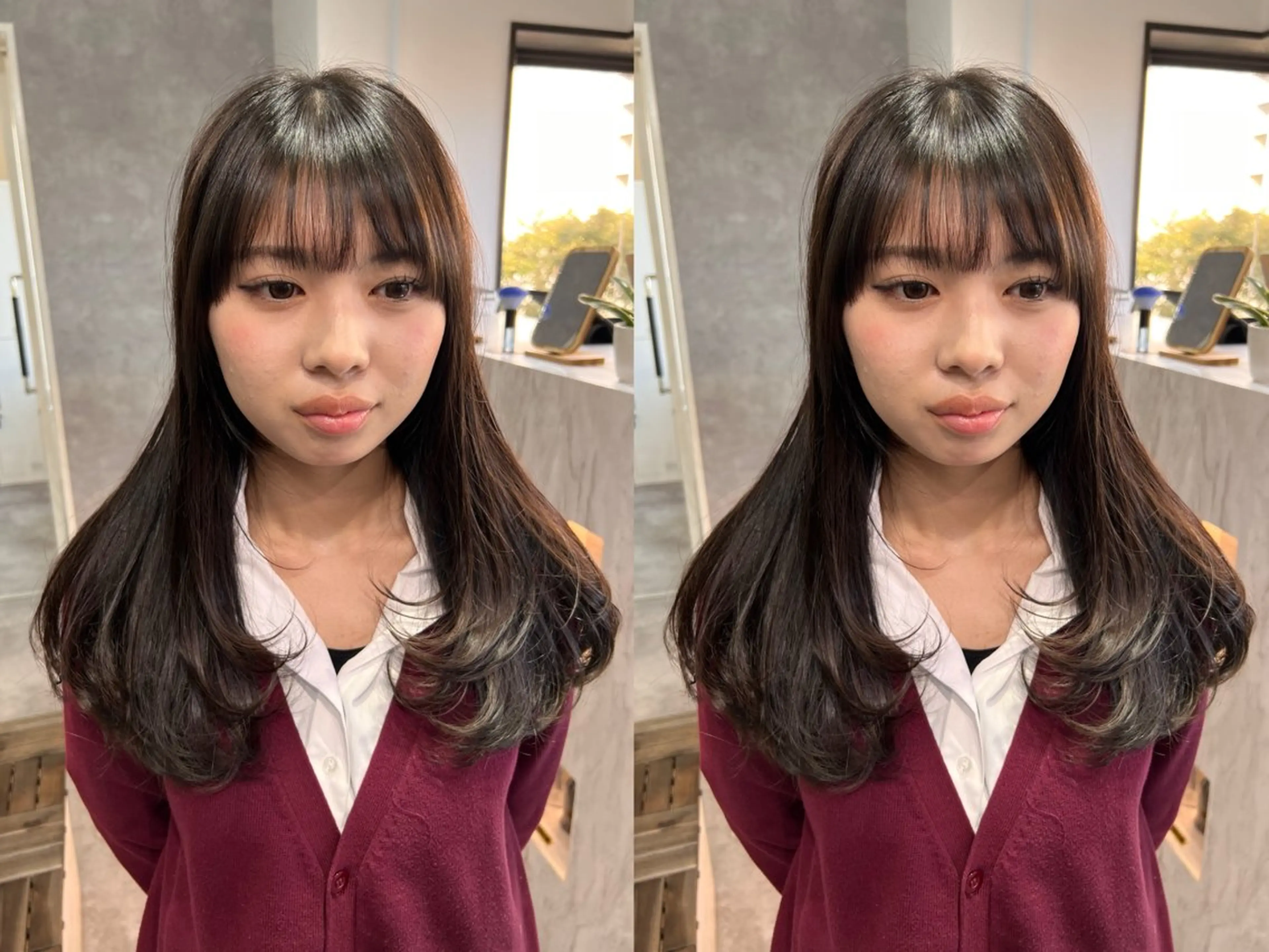 セミロング レイヤーカット カット 💕韓国レイヤー× 髪質改善　宮内諒のヘアスタイル