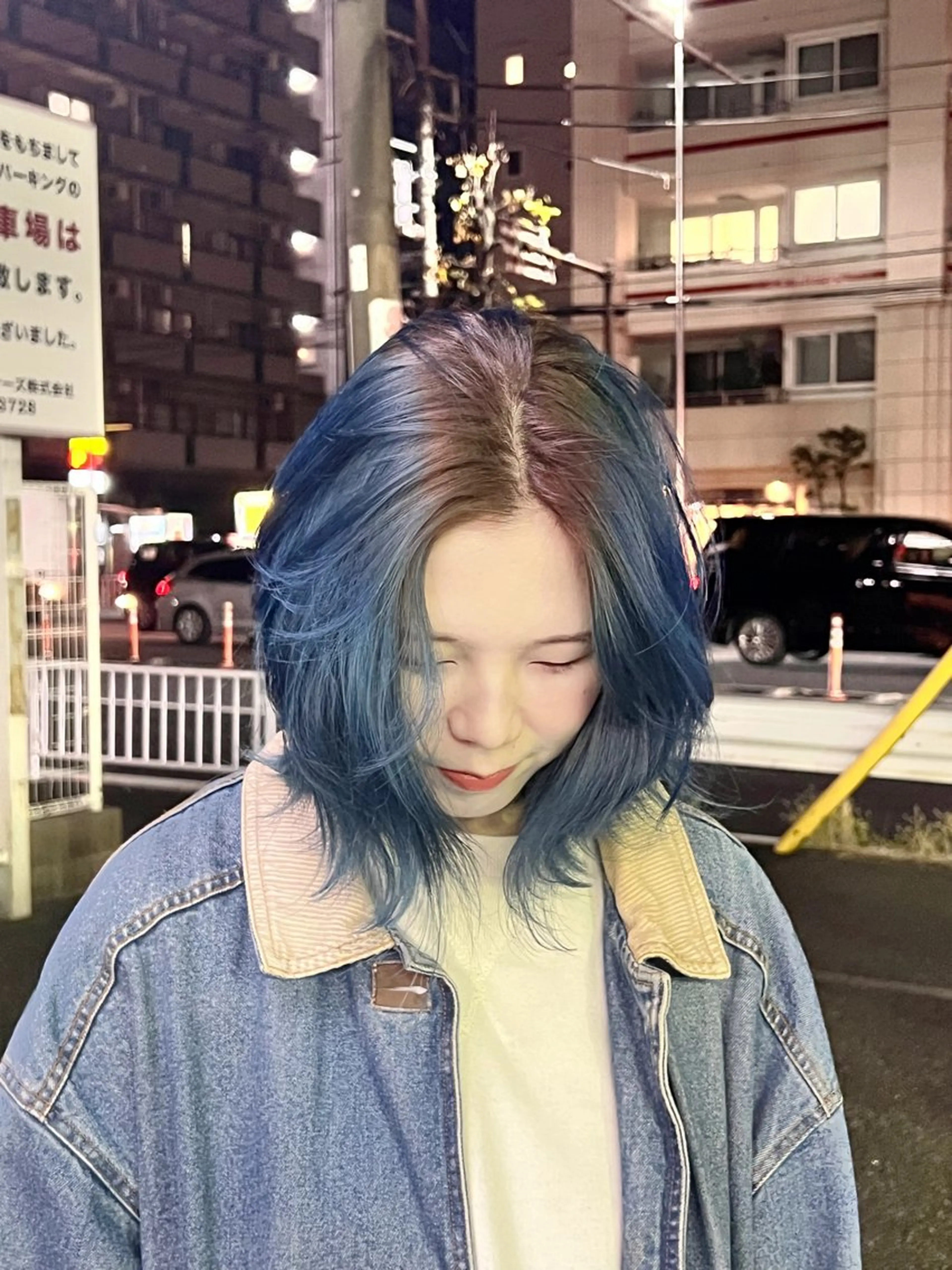 ショート カラー ブルーカラー カット ヘアカラー ムラ修正💎 艶髪ハイトーン💎のヘアスタイル