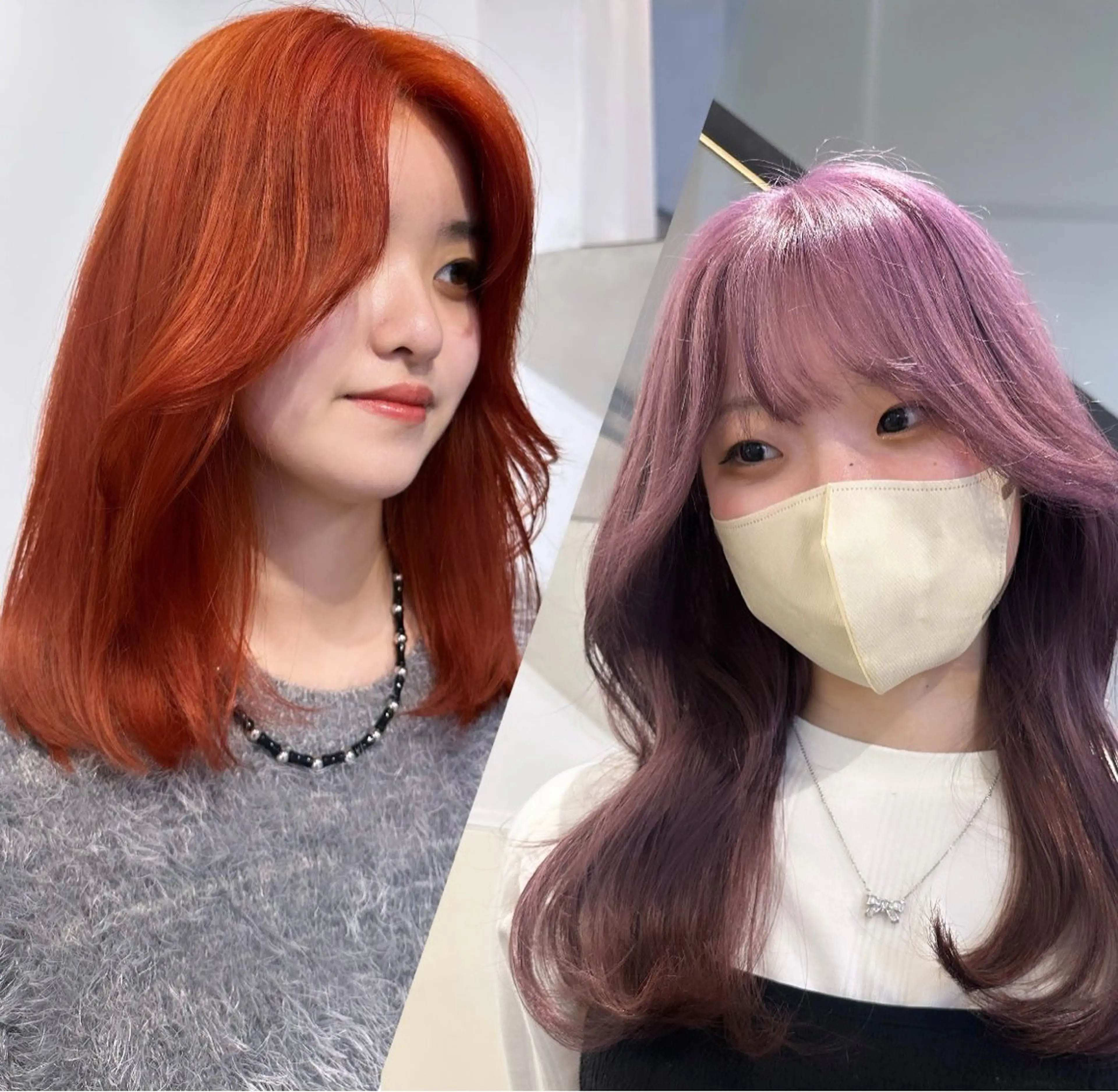 セミロング カラー 韓国ヘアメンズ・レデ ィース特化ミクのヘアスタイル