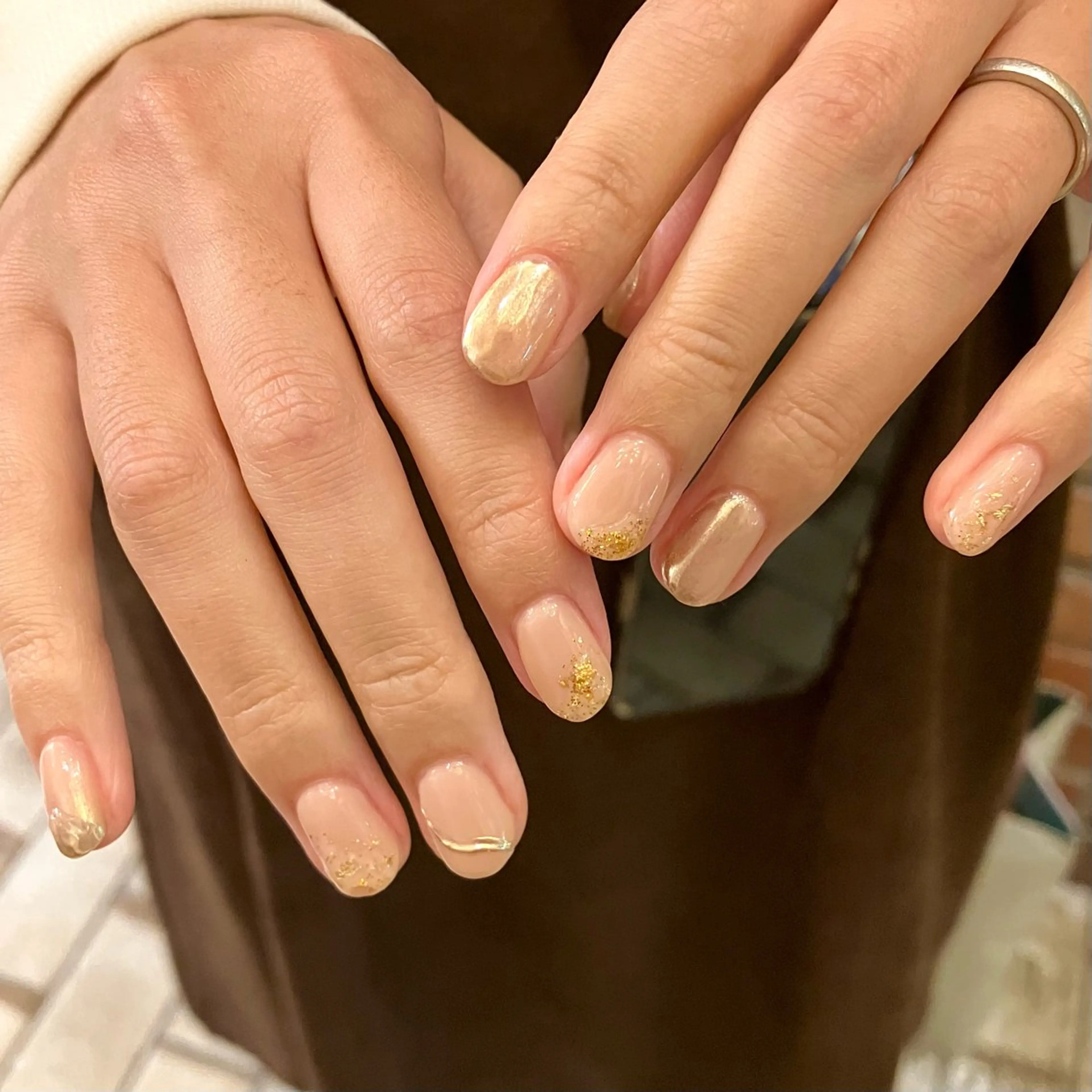 ネイル ニュアンスネイル ブライダルネイル Take Manaのネイルデザイン