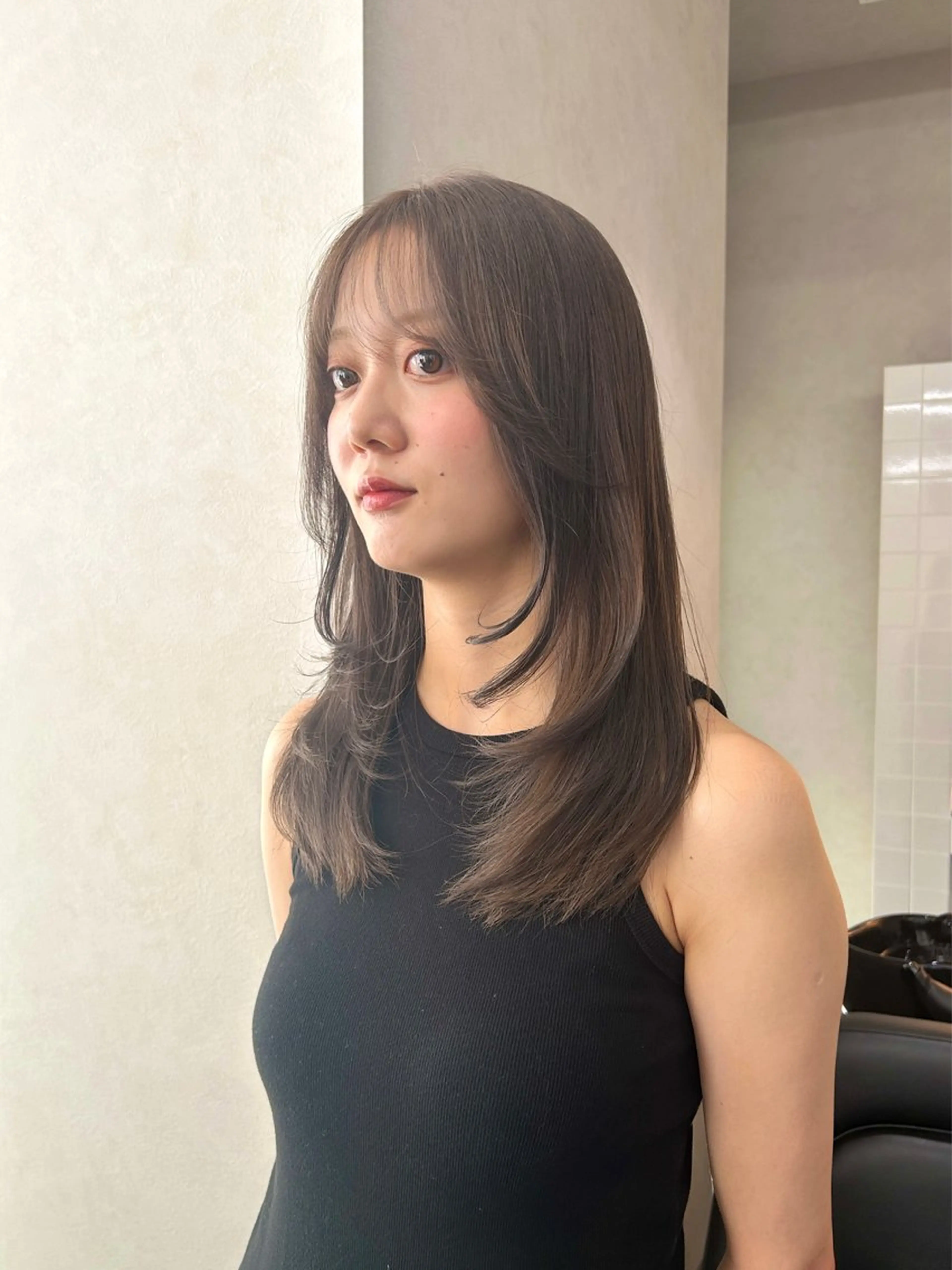 ミディアム カラー カット ヘアカラー トリートメント 🌷横浜/レイヤー /艶カラー🌷のヘアスタイル