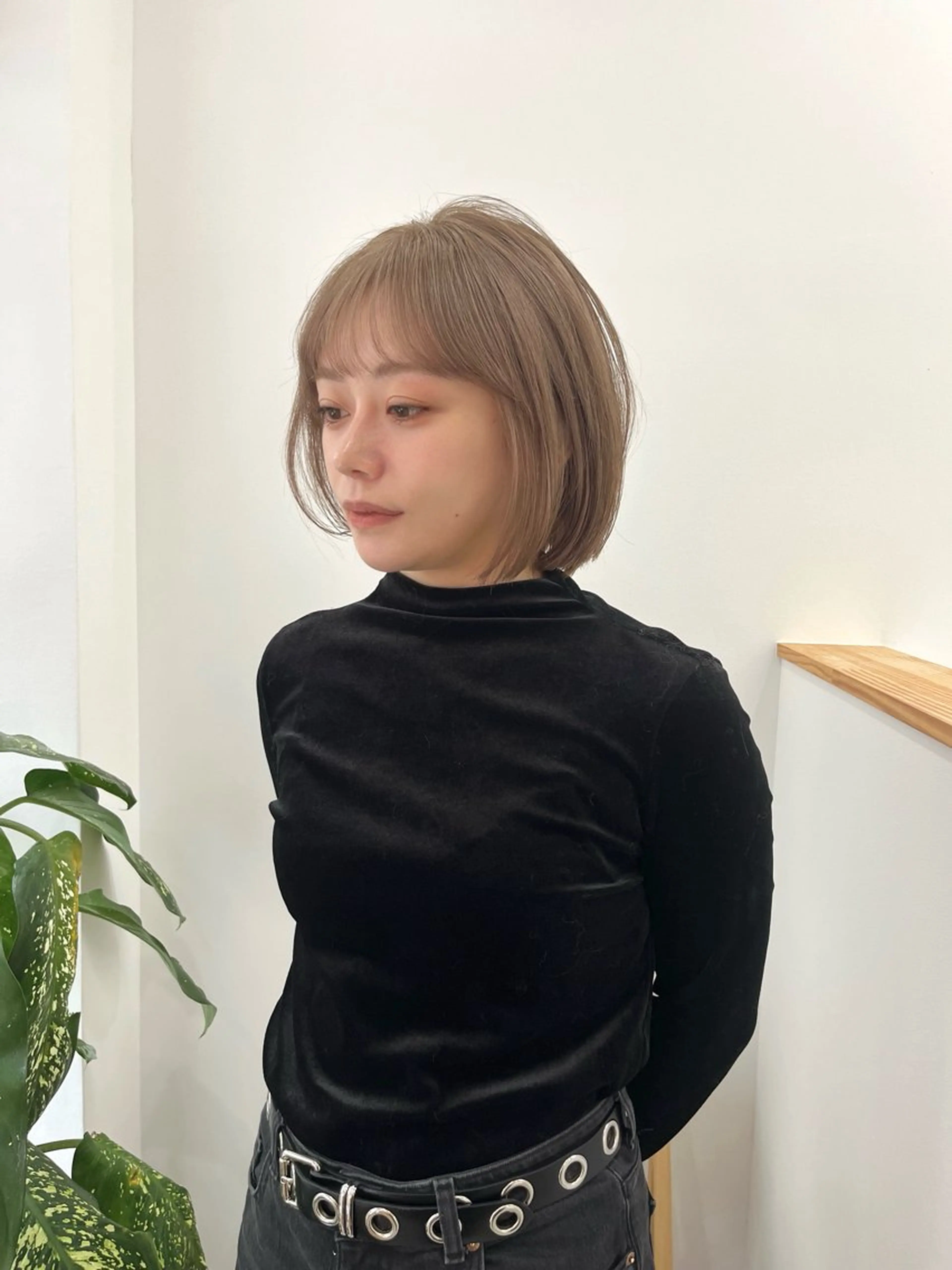 ミディアム カラー ヘアカラー トリートメント ベージュ⟡˖レイヤー ˖ ࣪⊹あずきのヘアスタイル