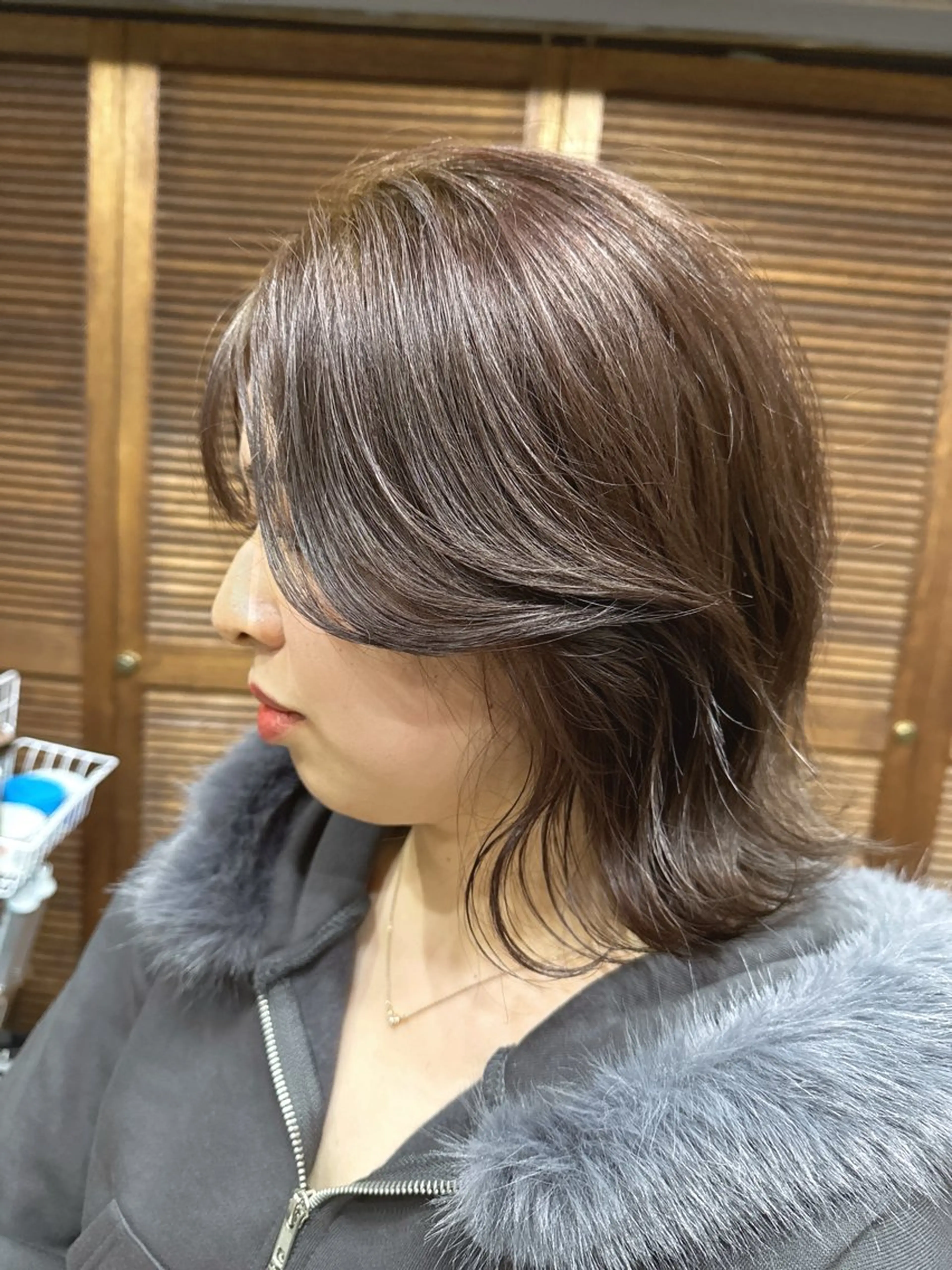 ミディアム レイヤーカット/前髪 顔まわり/大田哲也のヘアスタイル