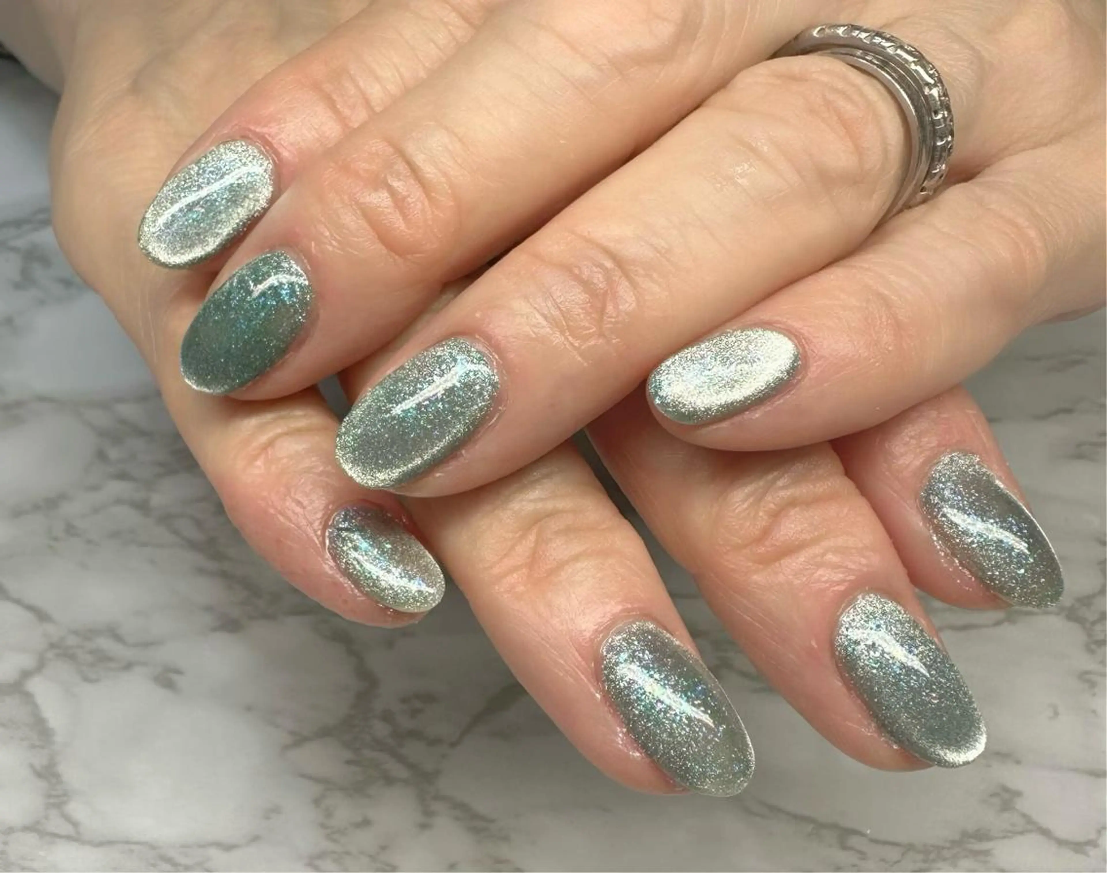 ネイル アートネイル マグネットネイル 夏ネイル ハンドネイル M.N_ nailのネイルデザイン