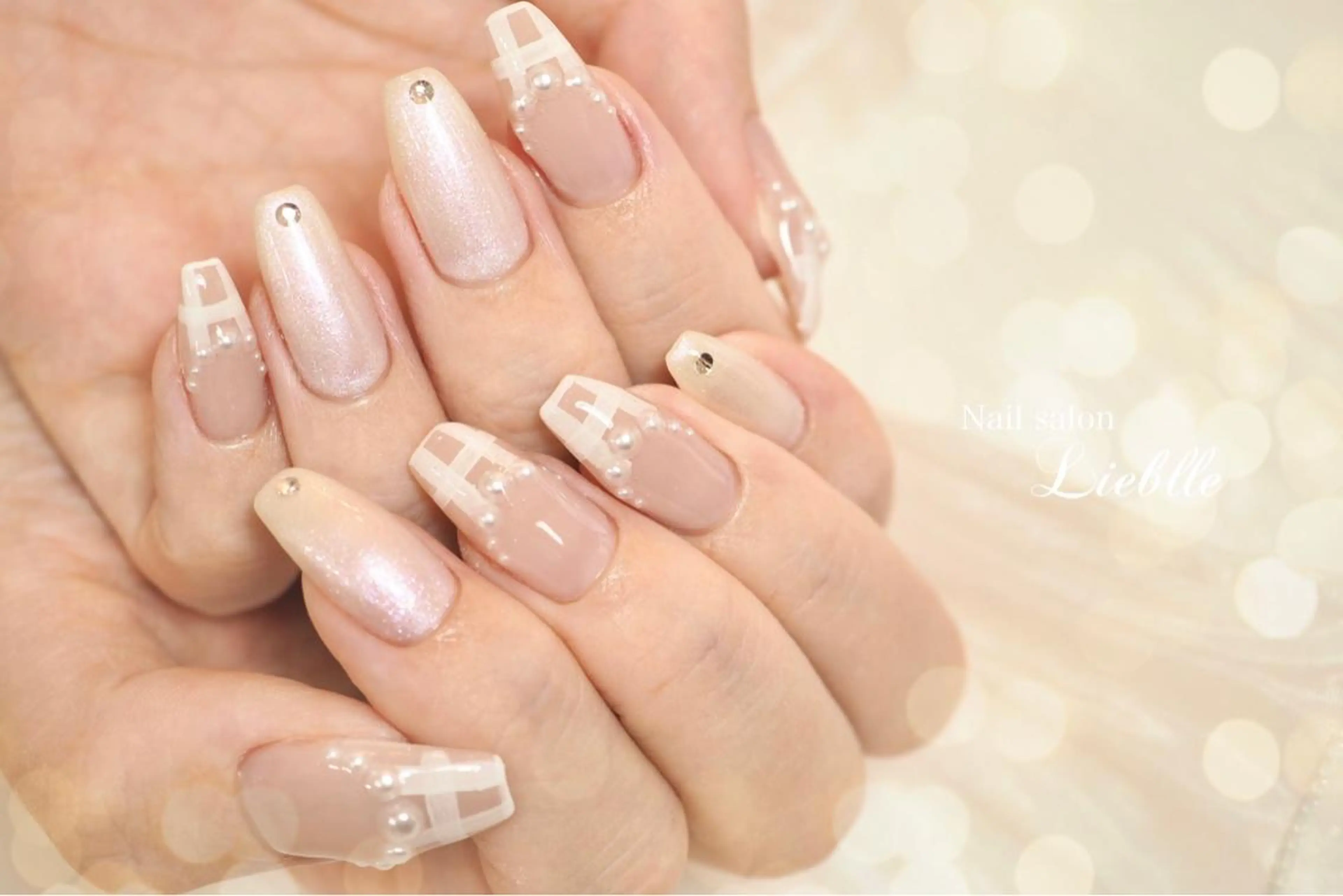 ロング カラー ネイル ハンドネイル Nail salon Lieblleのネイルデザイン
