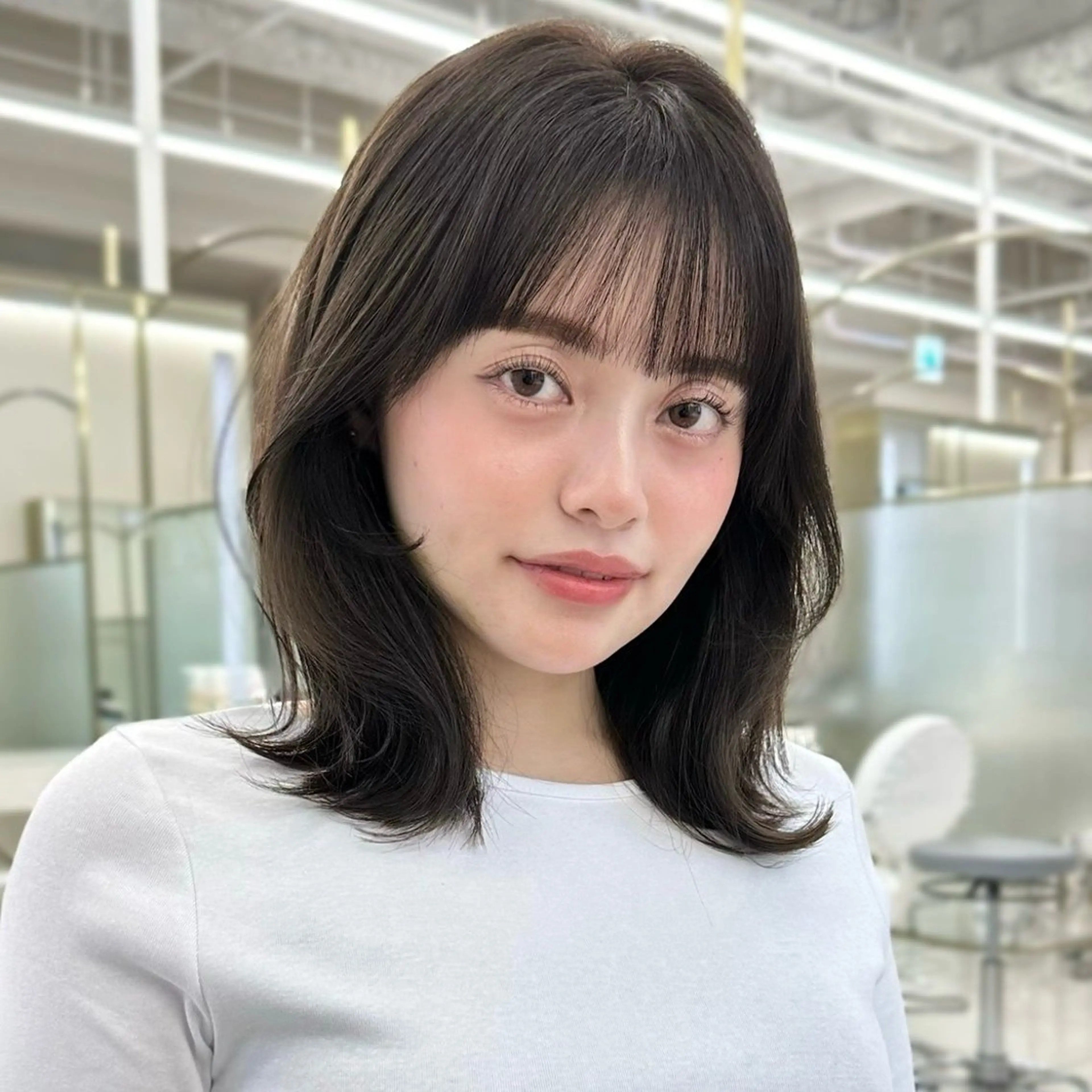 ミディアム カラー トリートメント 前髪/似合わせカット COA こも.のヘアスタイル