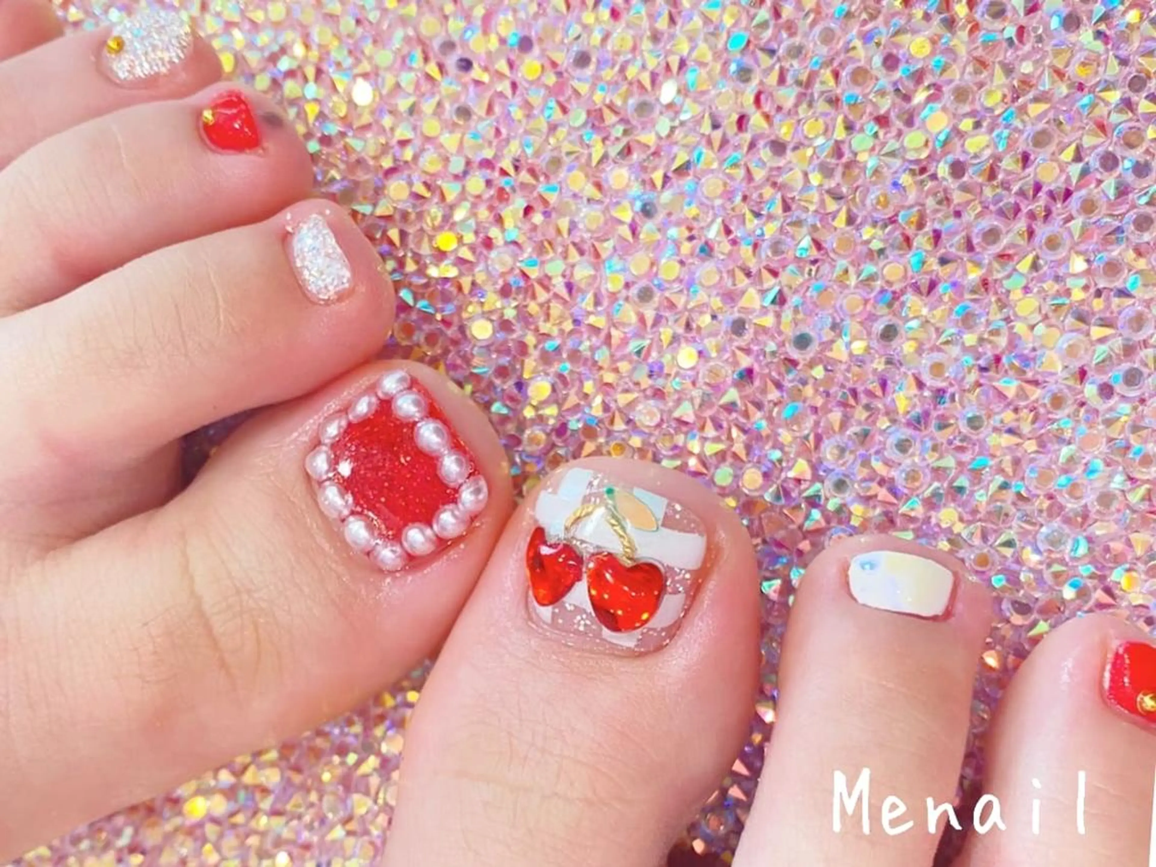 ネイル フットネイル フットネイル Menail 心斎橋 /南船場/yui☆のネイルデザイン