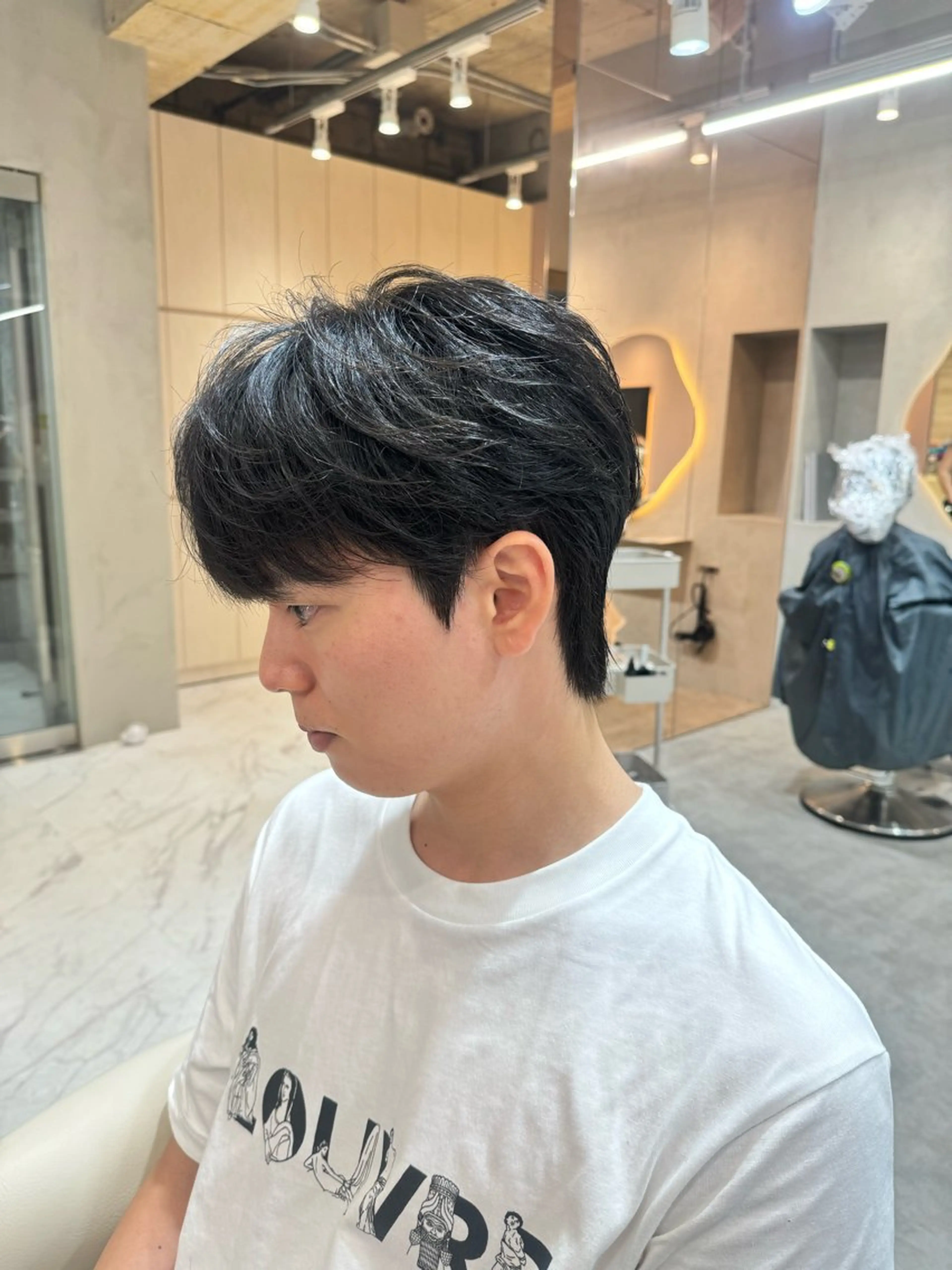 ショート パーマ メンズ カット パーマ 🔶似合わせセンター パート/ヤス🔶のヘアスタイル