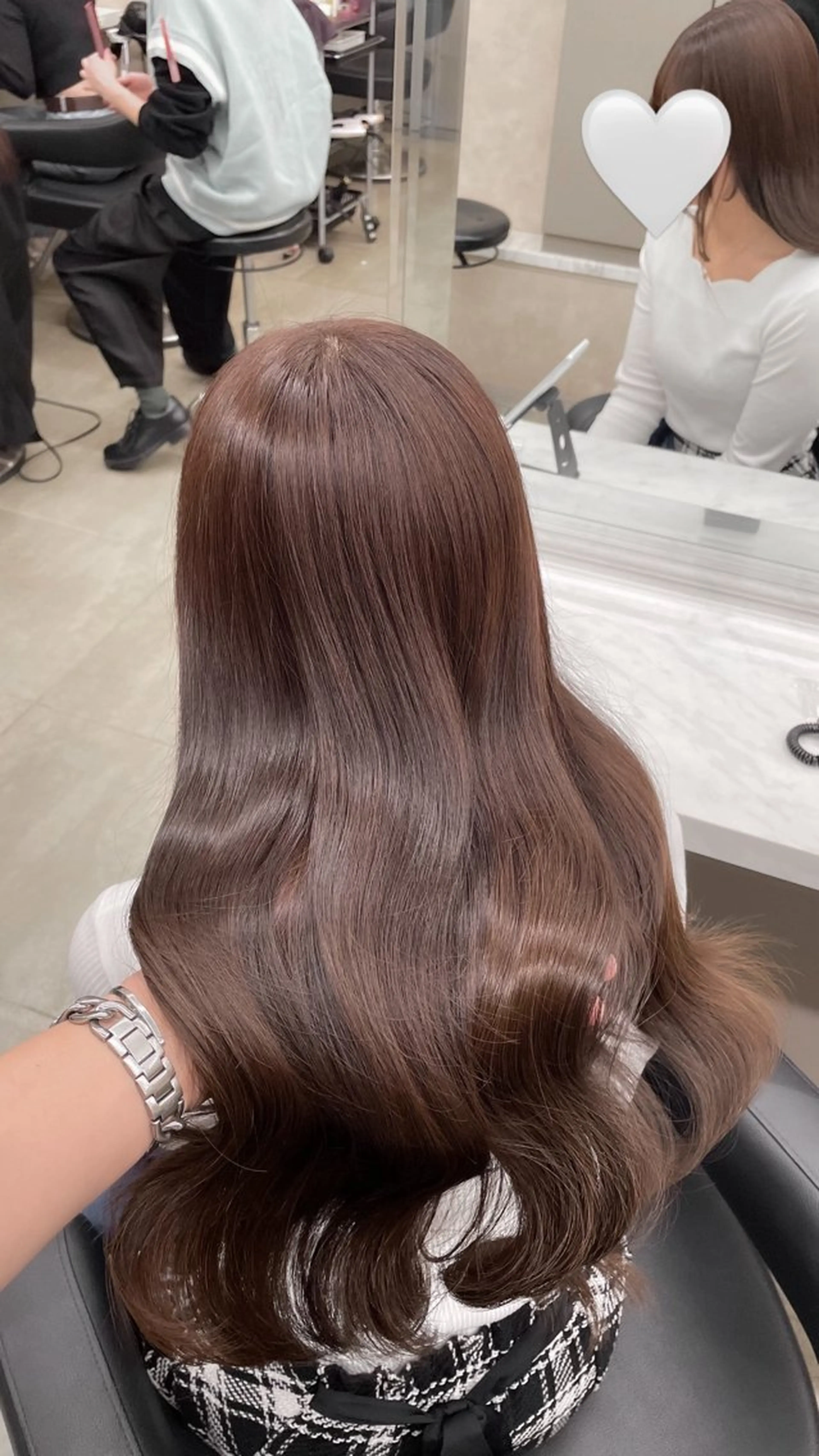 ロング ヘアカラー トリートメント 🤍透明感/韓国風/ レイヤー/優大🤍のヘアスタイル