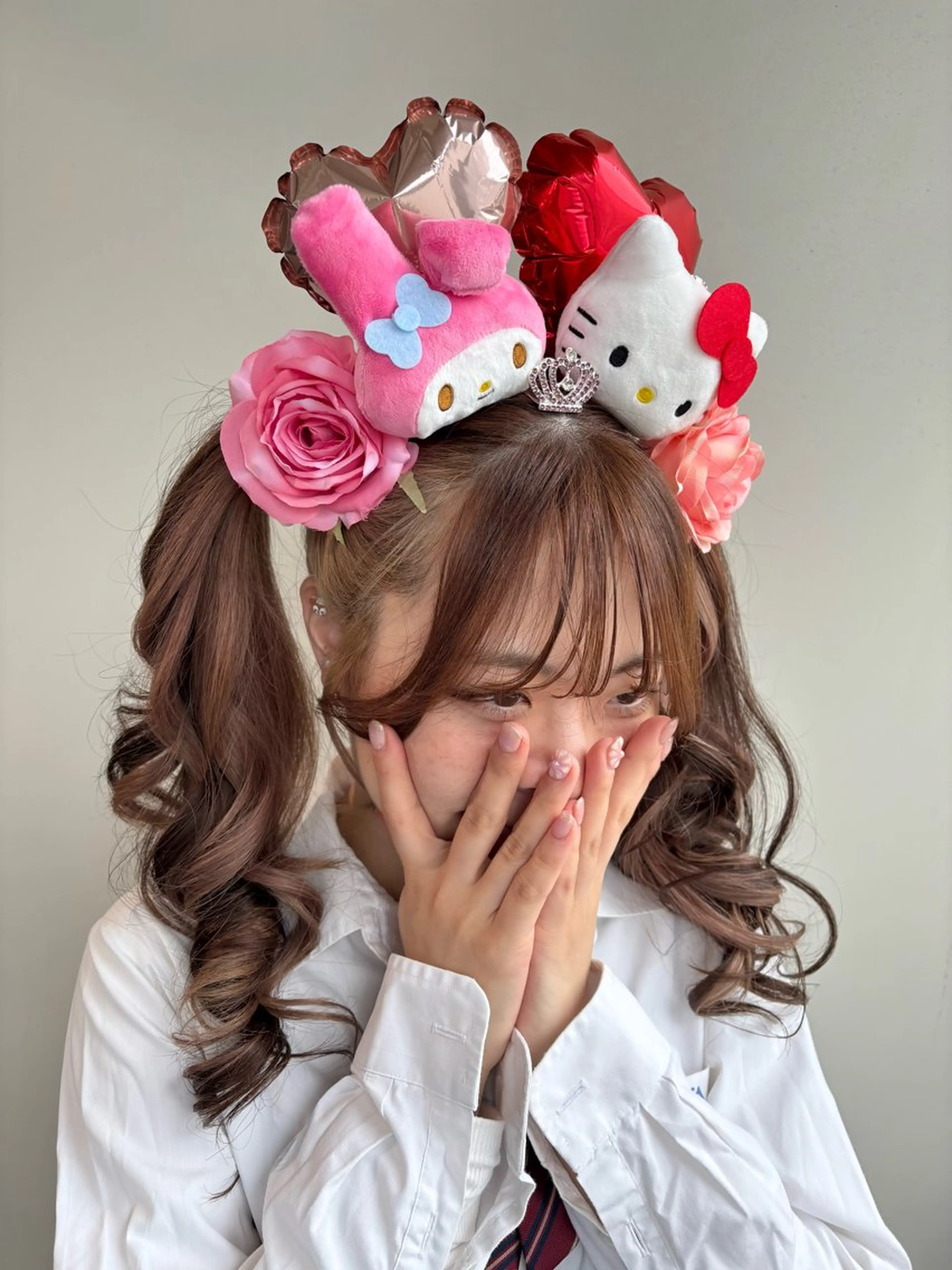 ロング ヘアアレンジ 縮毛矯正/エクステ ヘアアレンジ/ひふみのヘアスタイル