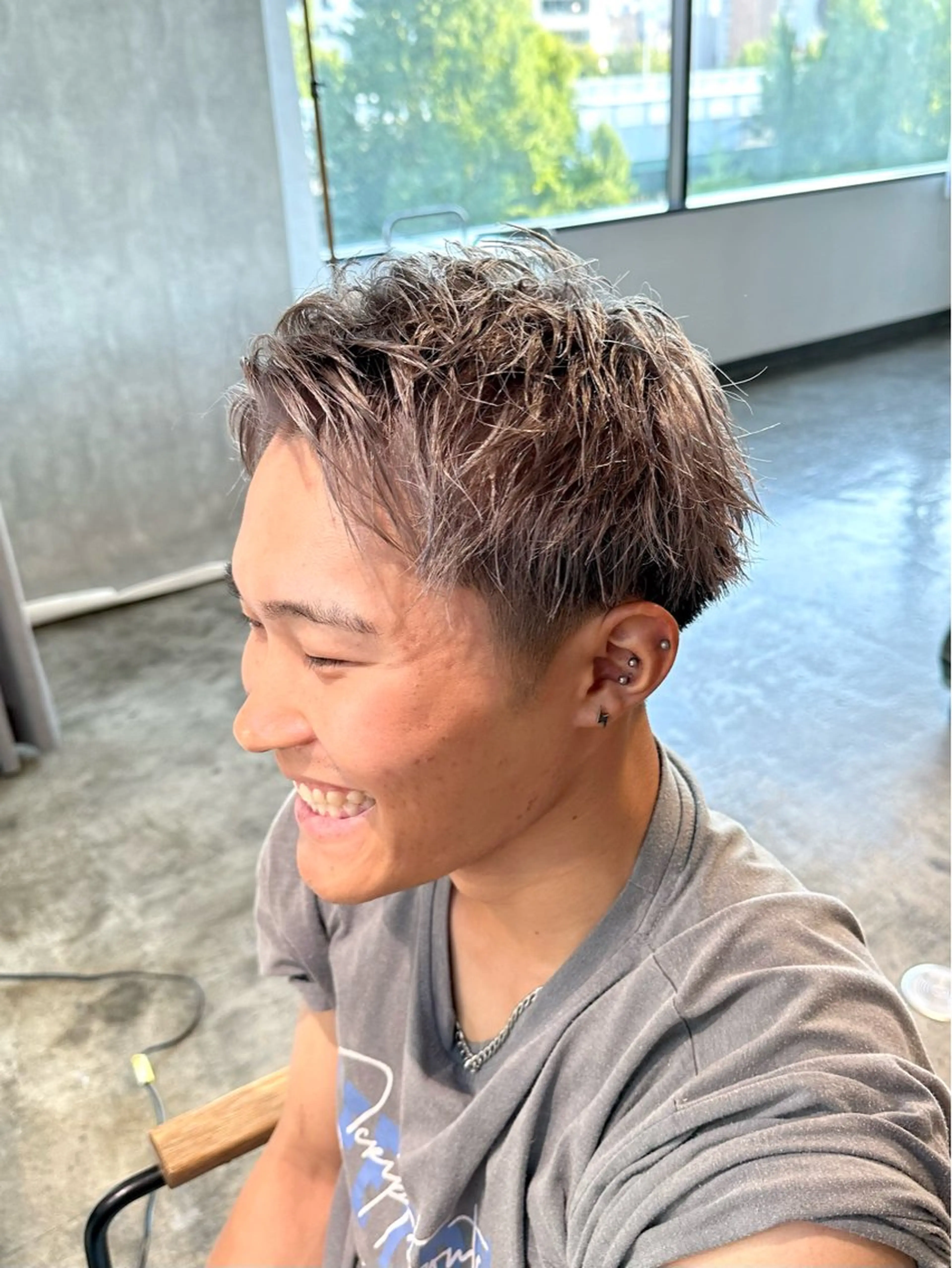 パーマ メンズ メンズブリーチ メンズハイトーン マッシュ メンズパーマ カット ヘアカラー トリートメント 骨格補正施術/メンズ 専門美容師/YUYAのヘアスタイル