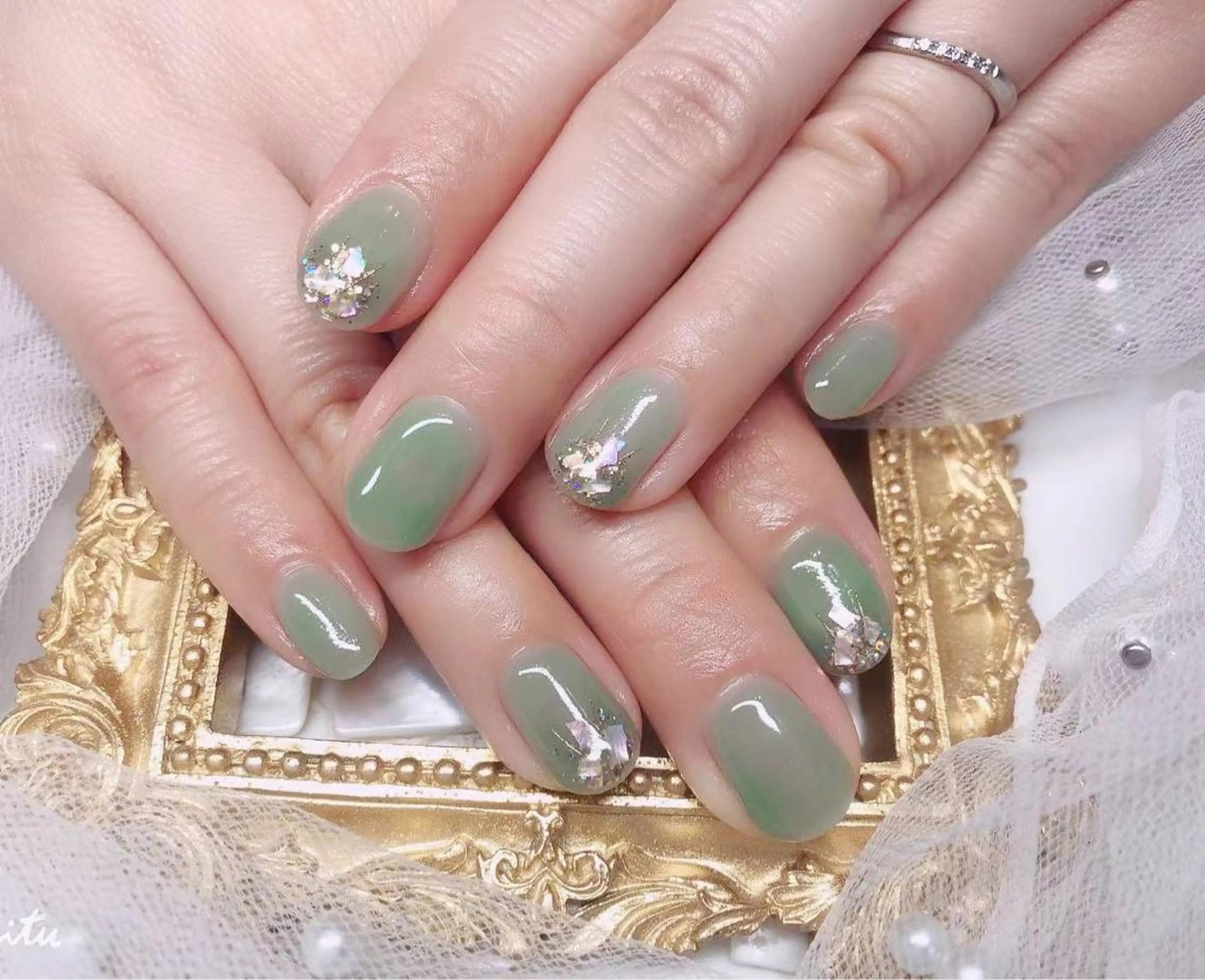 ネイル ハンドネイル マジック ミラーのネイルデザイン