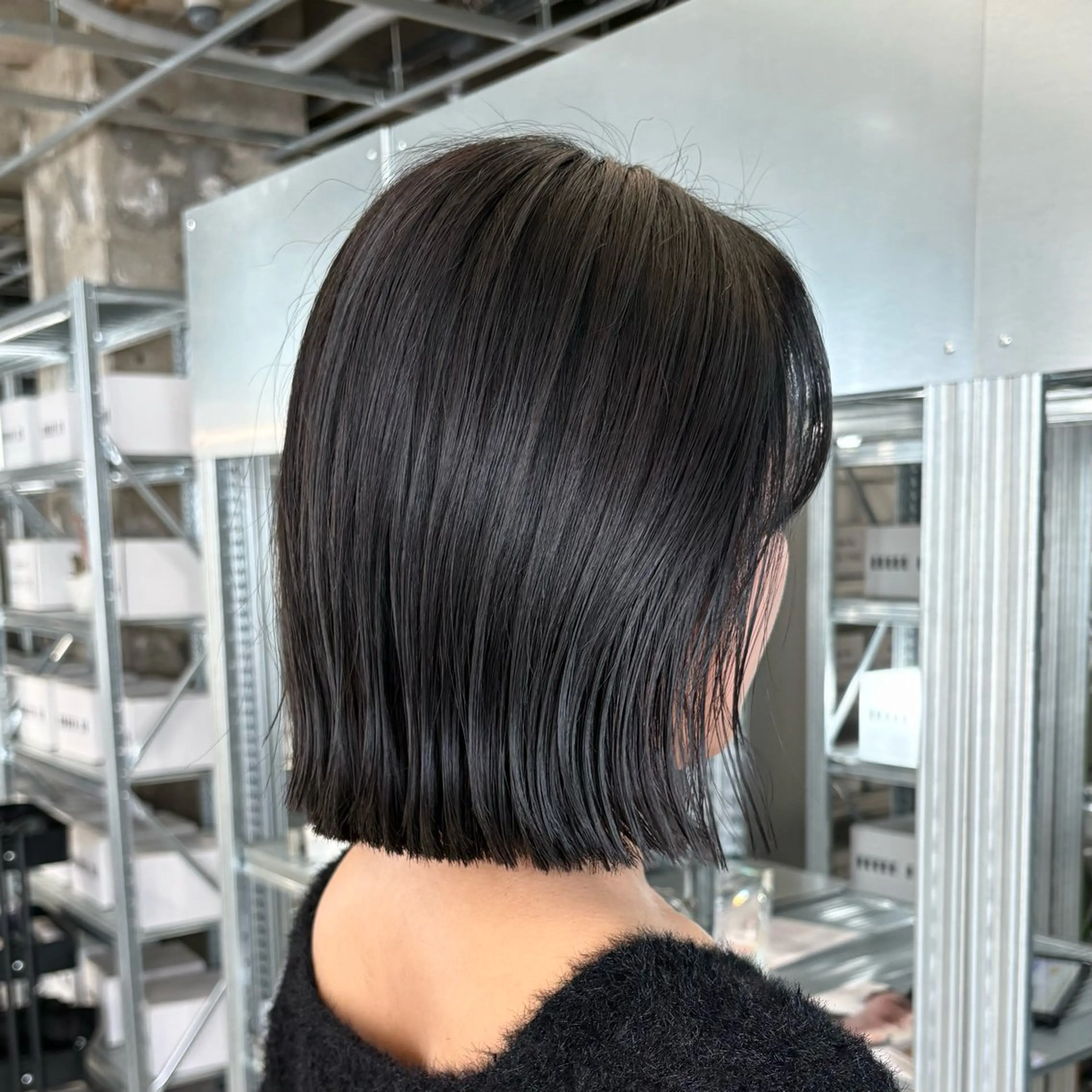 ミディアム カラー カット ヘアカラー トリートメント ✨縮毛矯正/ボブ✨ 佐藤 さくらのヘアスタイル