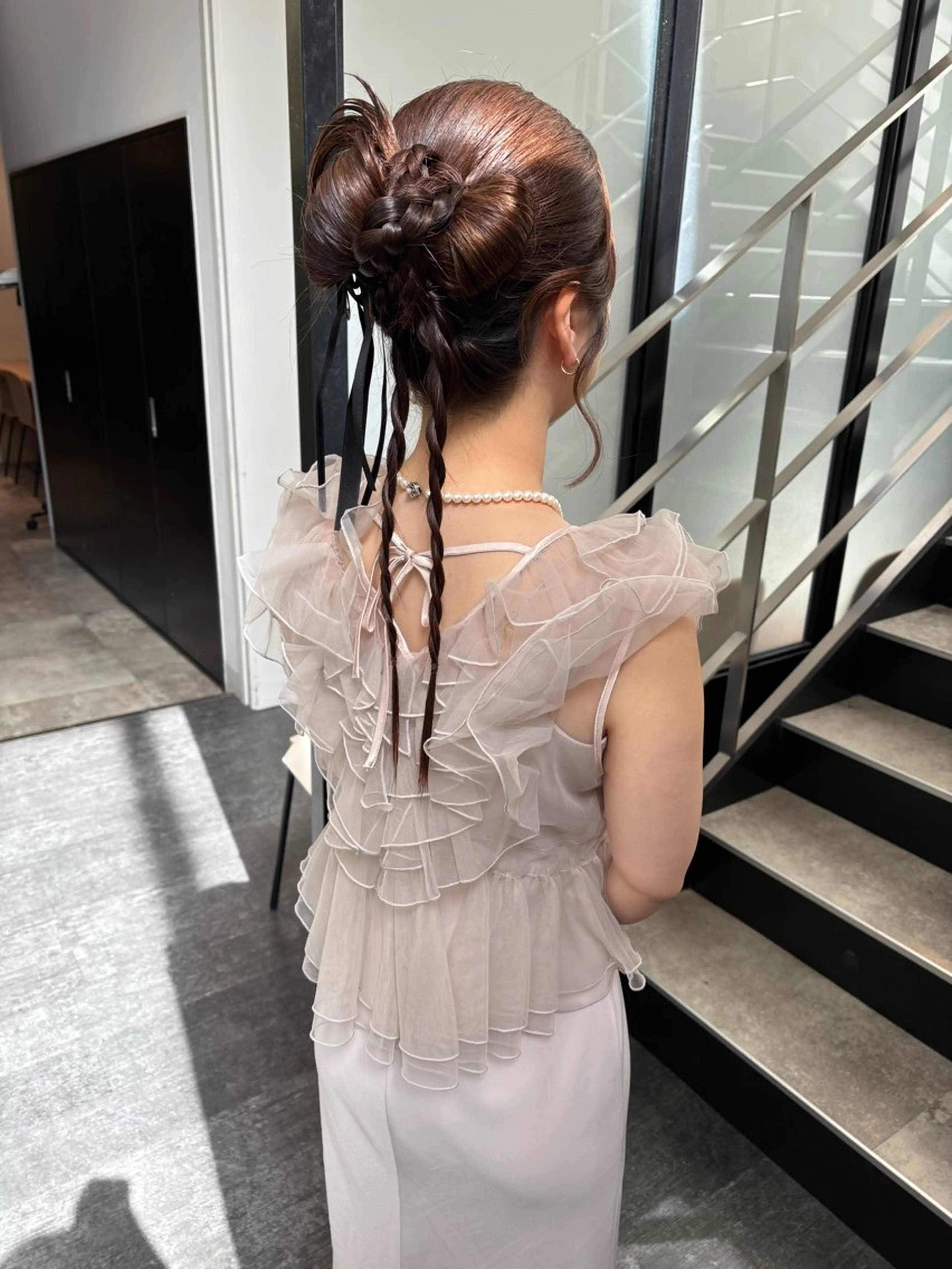 ロング ヘアアレンジ 韓国風ヘア ヘアセット mao | 柔らか艶カラー🫧のヘアスタイル