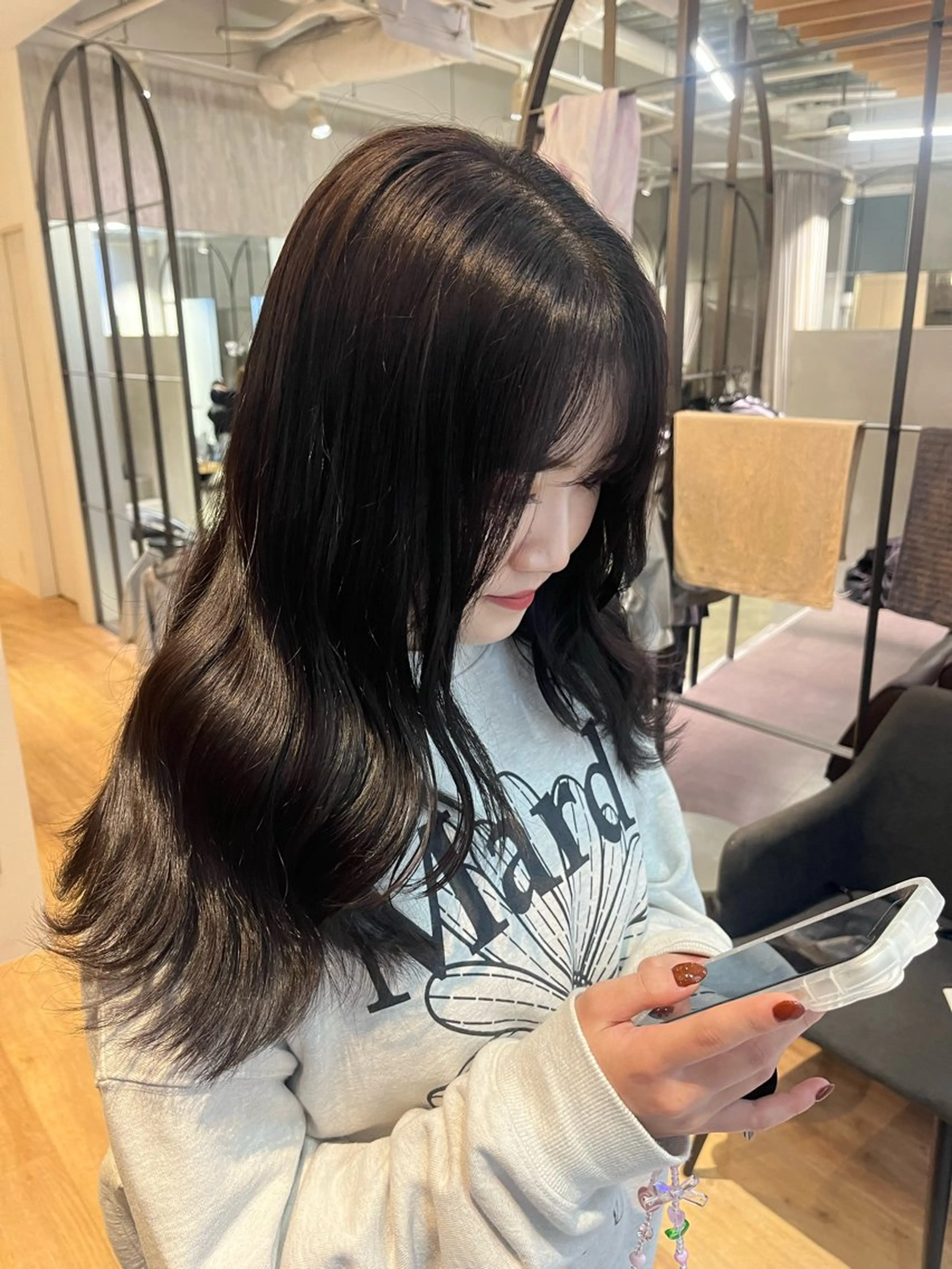 ロング カラー ブラウンカラー 森山 葵のヘアスタイル